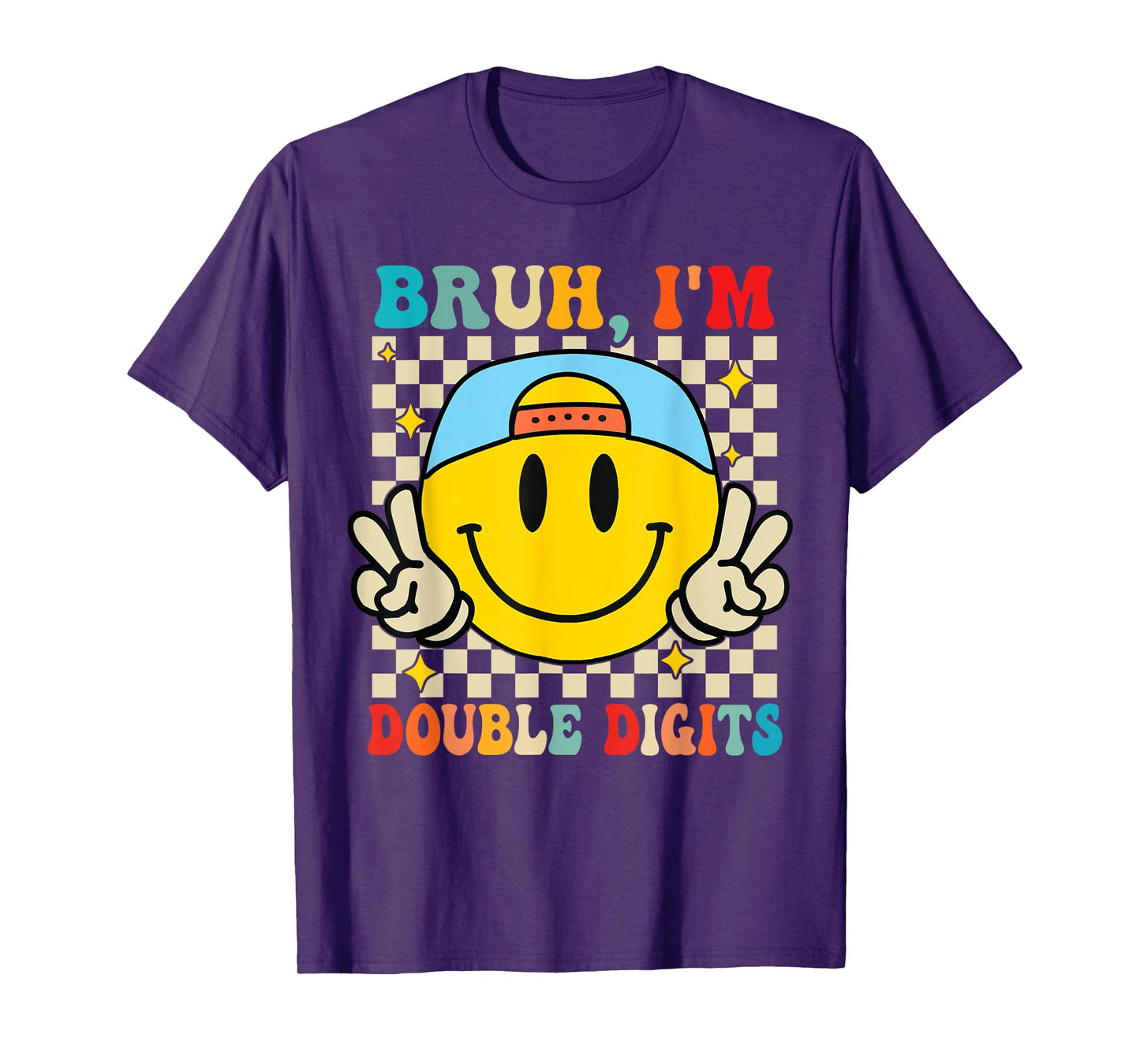 10 Years Old Birthday Bruh I'm Double Digits 10th Birthday T-Shirt