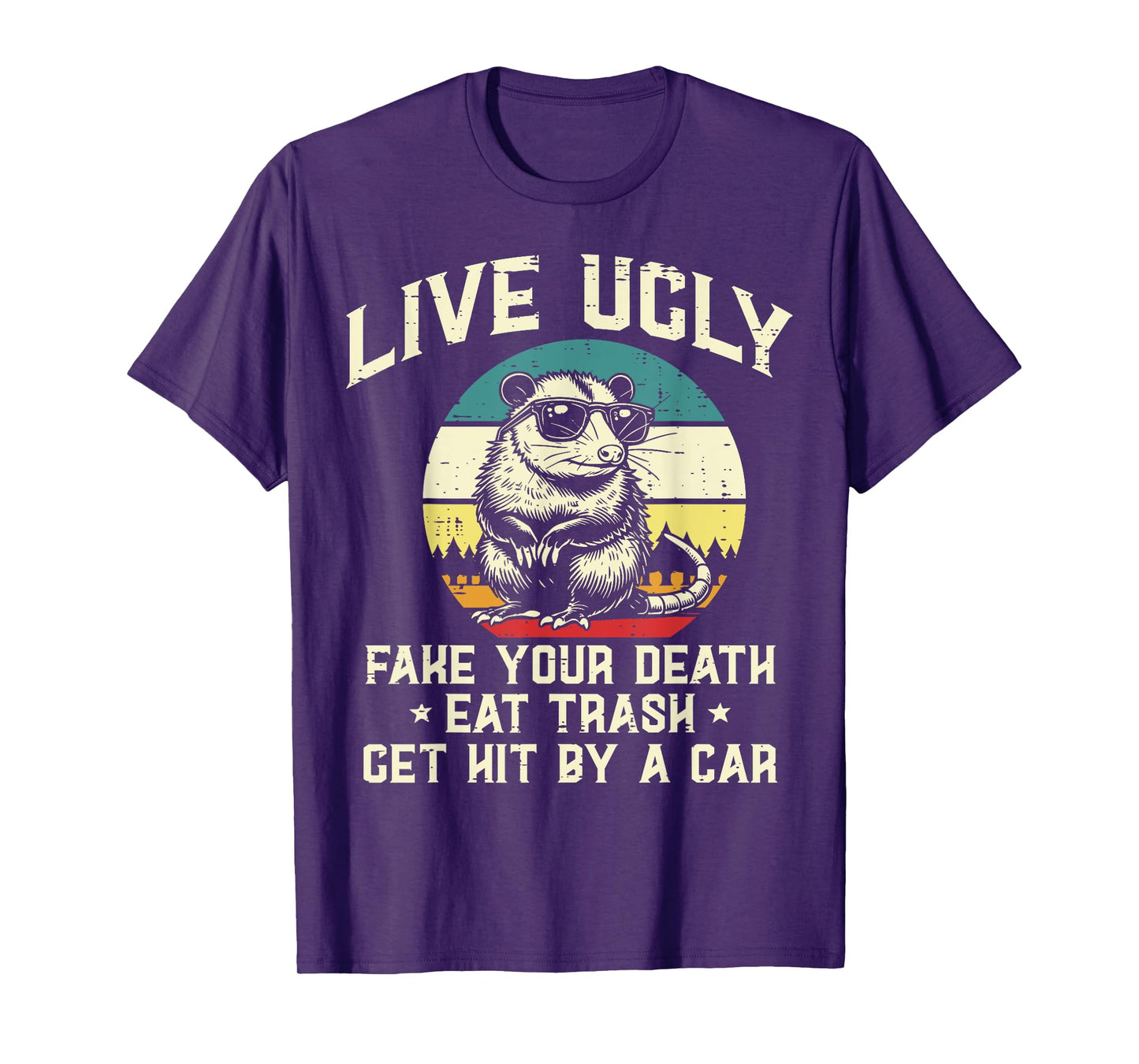 Opossum Live Ugly Fake Death Funny Possum Humor Men Women T-Shirt