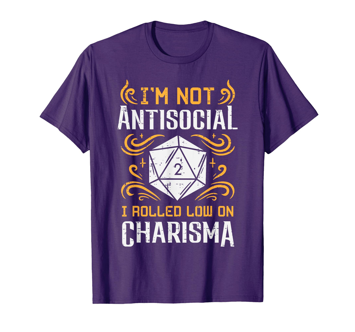 Not Anti Social Low Charisma Funny RPG Gamer Men Boys Kids T-Shirt