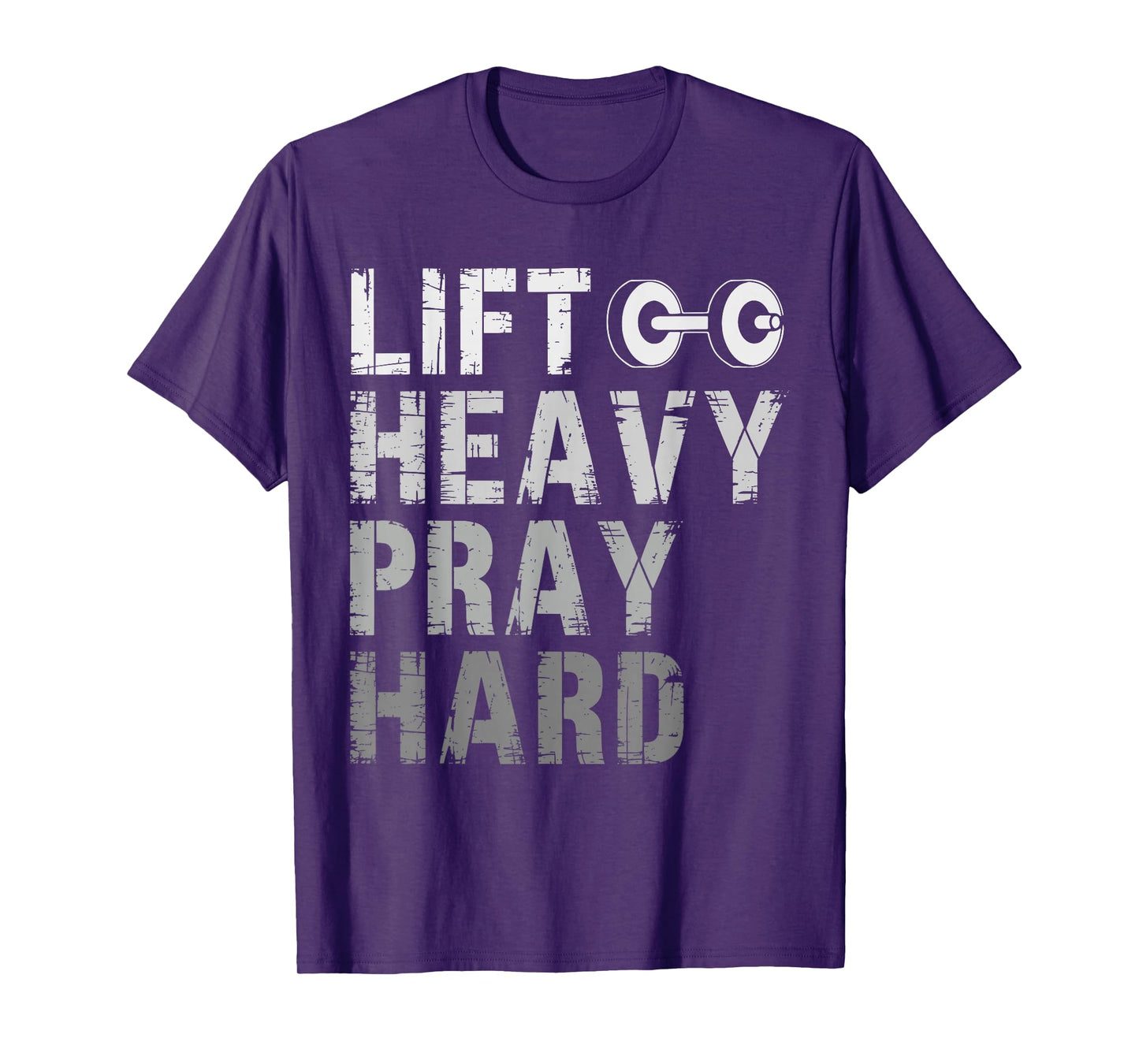 Lift Heavy Pray Hard Gym Jesus Christian for Men T-Shirt