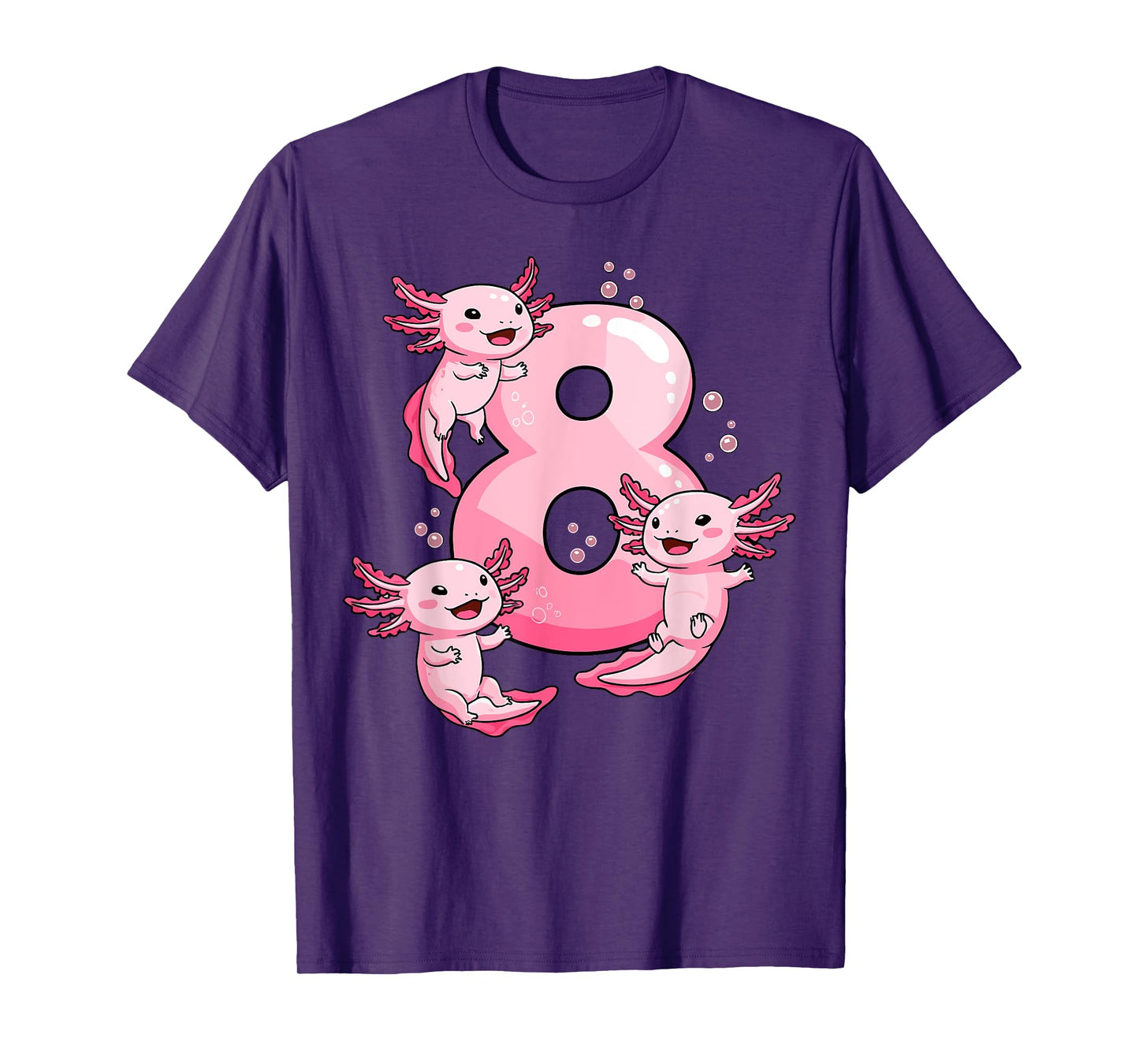 Axolotl Birthday 8 Years Old T-Shirt
