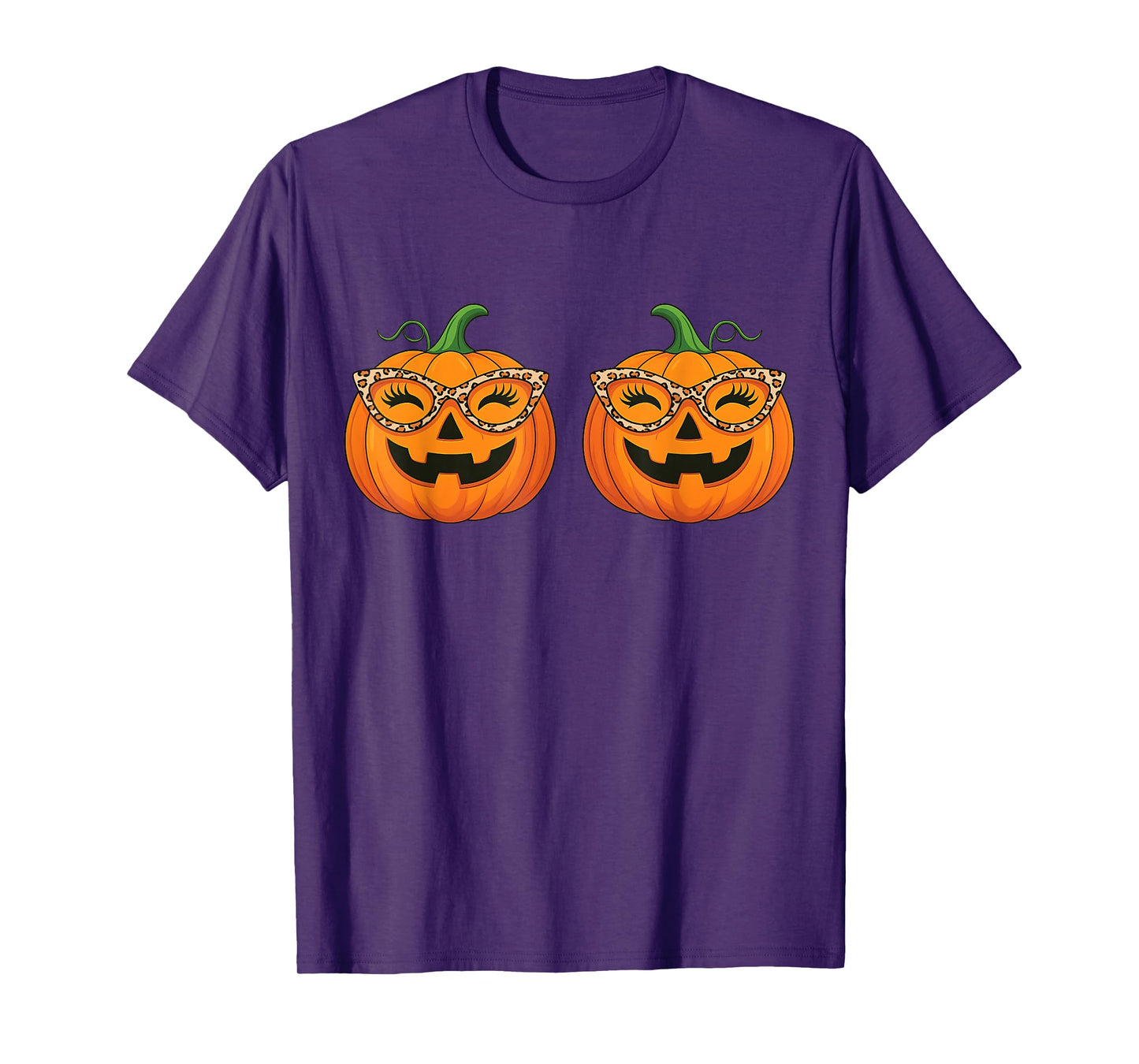Just Here For The Pumpkins Funny Halloween Couple Women Men T-Shirt