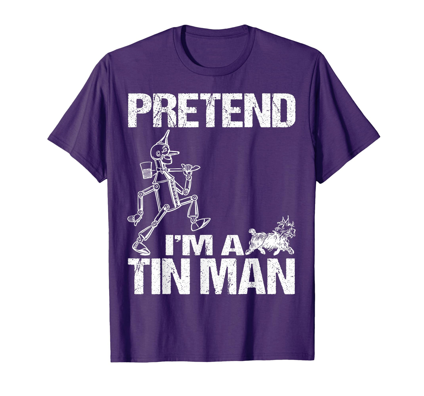 Pretend I'm Tin Man Lazy Funny Last Minute Halloween Costume T-Shirt