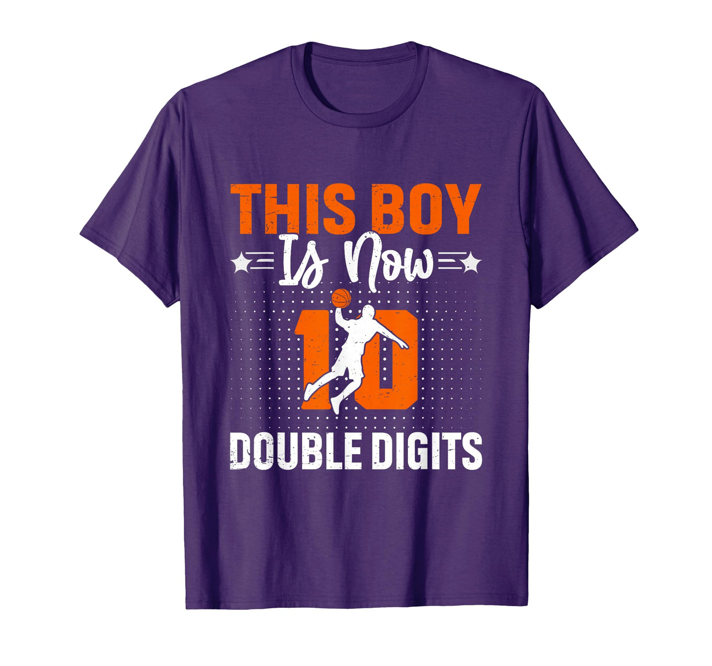 This Boy Double Digits Ten Basketball Birthday 10 Year Old T-Shirt