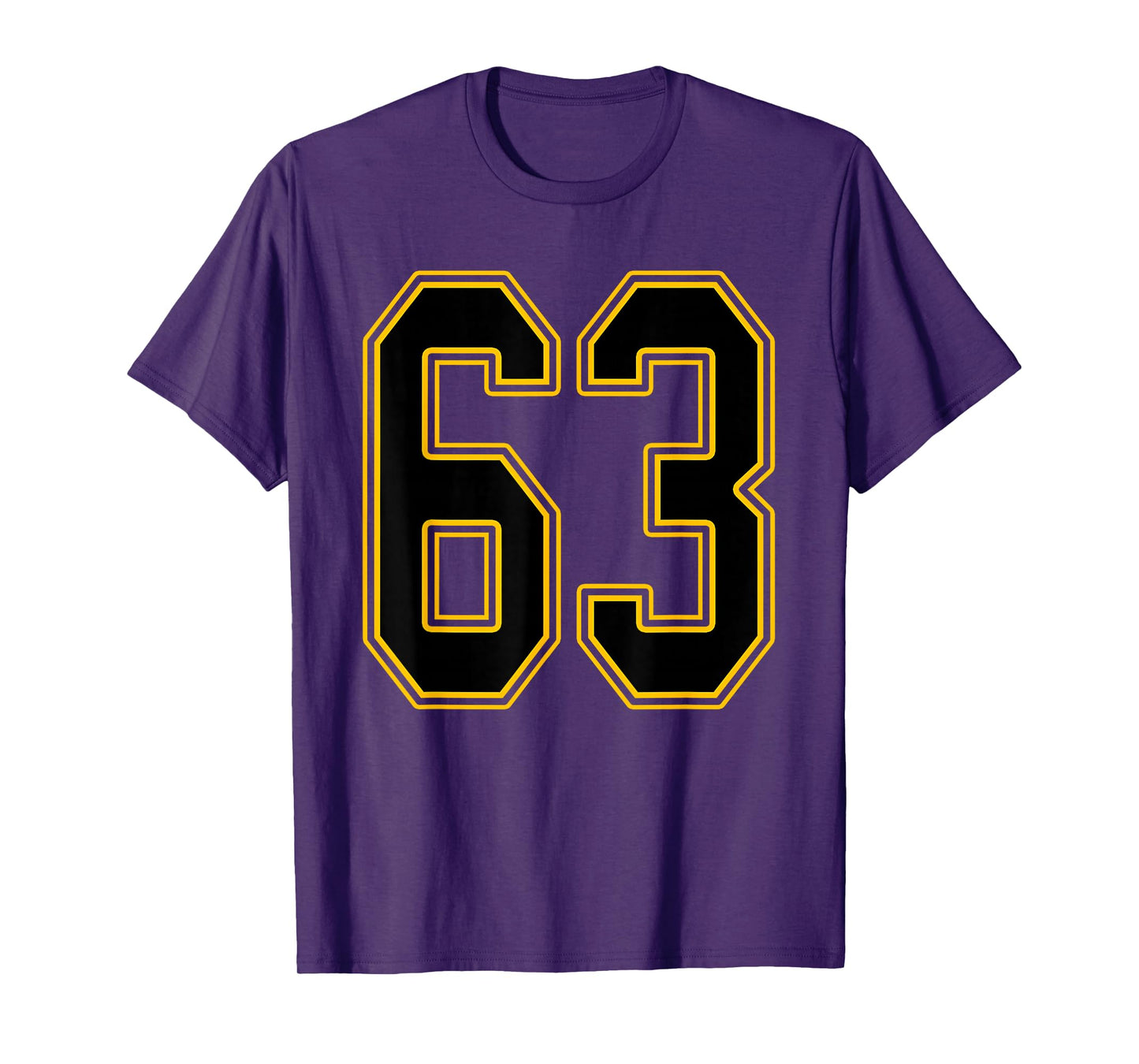Black and Gold Number 63 Jersey Player Uniform #63 T-Shirt