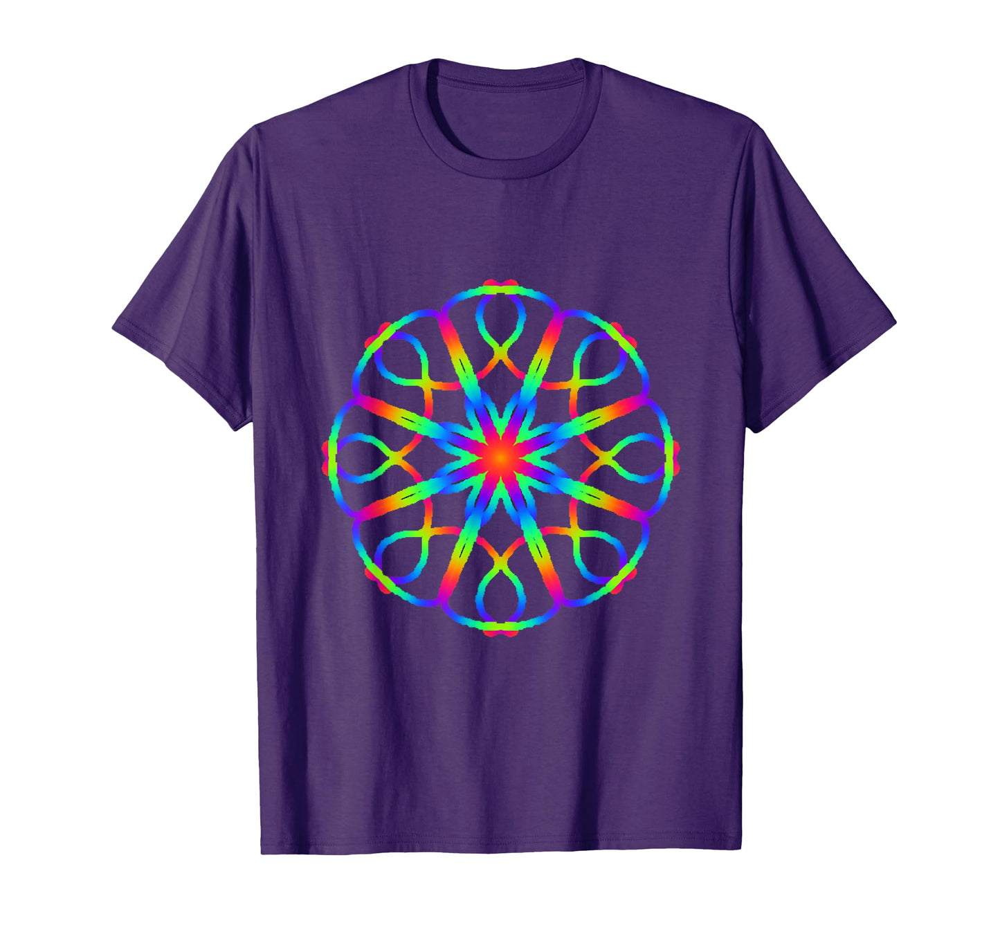 Kaleidoscope Pattern Tie Dye Design T-shirt Cool Hippie T-Shirt