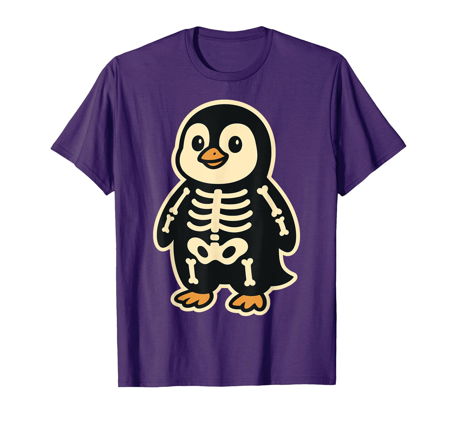 Funny Penguin Skeleton Costume for Kids Boys Girls Halloween T-Shirt