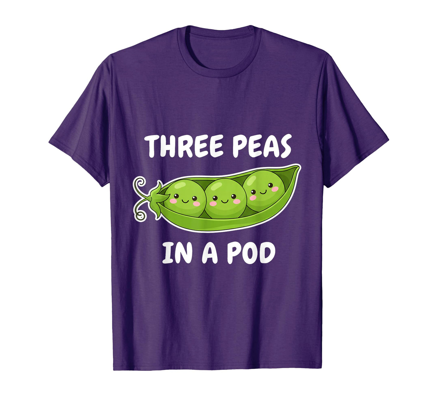 Three Peas in a Pod Cute Kawaii Funny T-Shirt