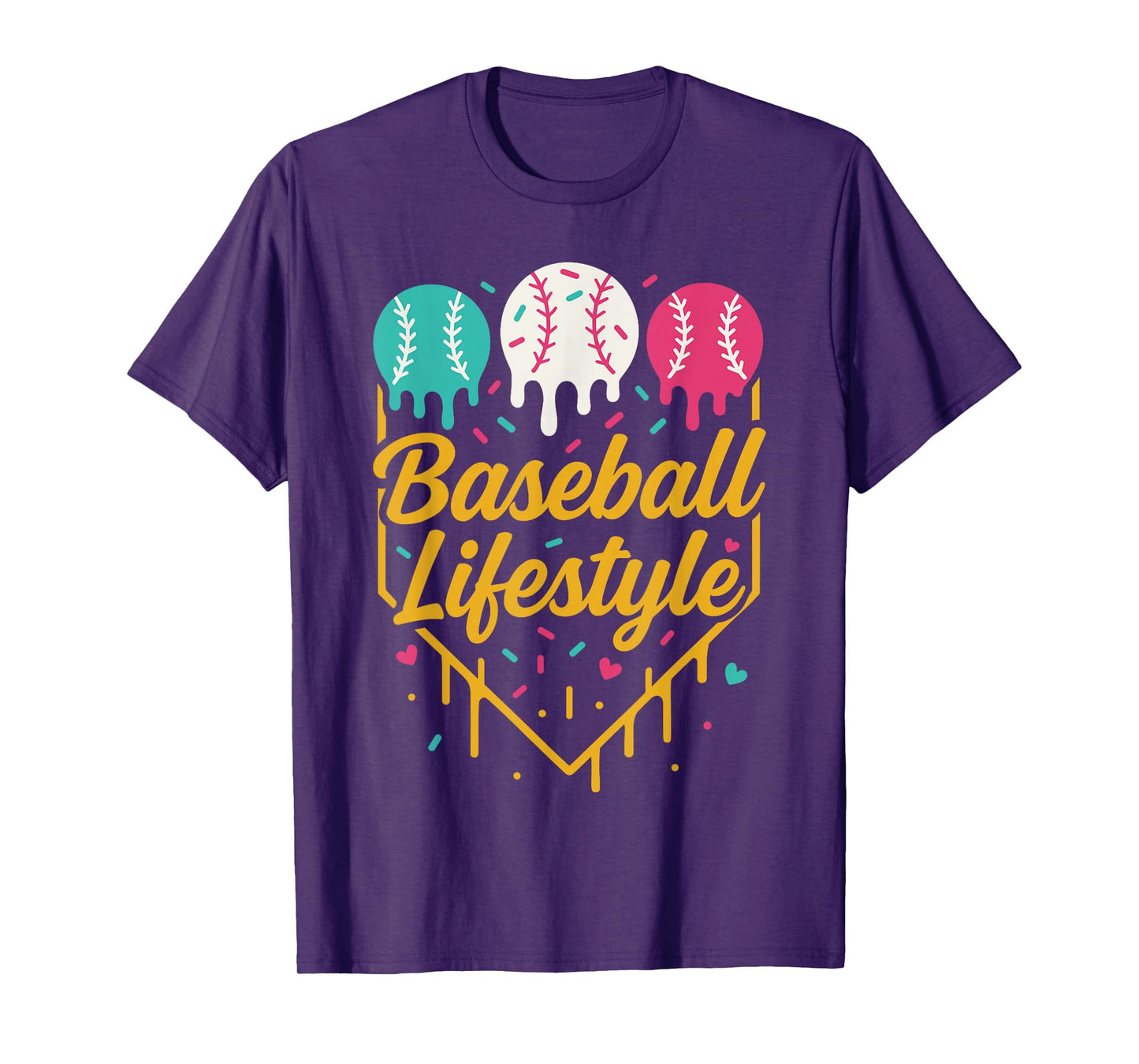 Baseball Lifestyle Shirt, Ice Cream Drip Baseball for Boys T-Shirt