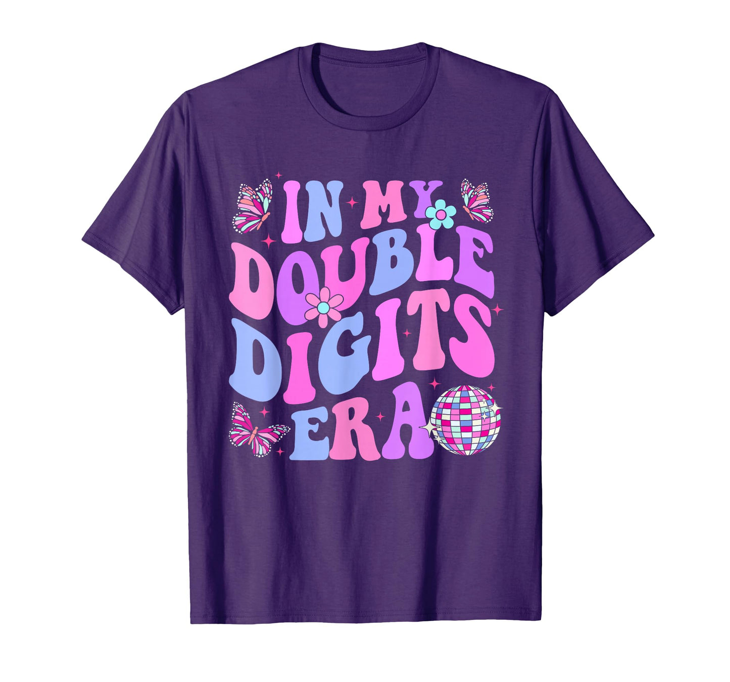 In My Double Digits Era Retro 10 Year Old 10th Birthday Girl T-Shirt