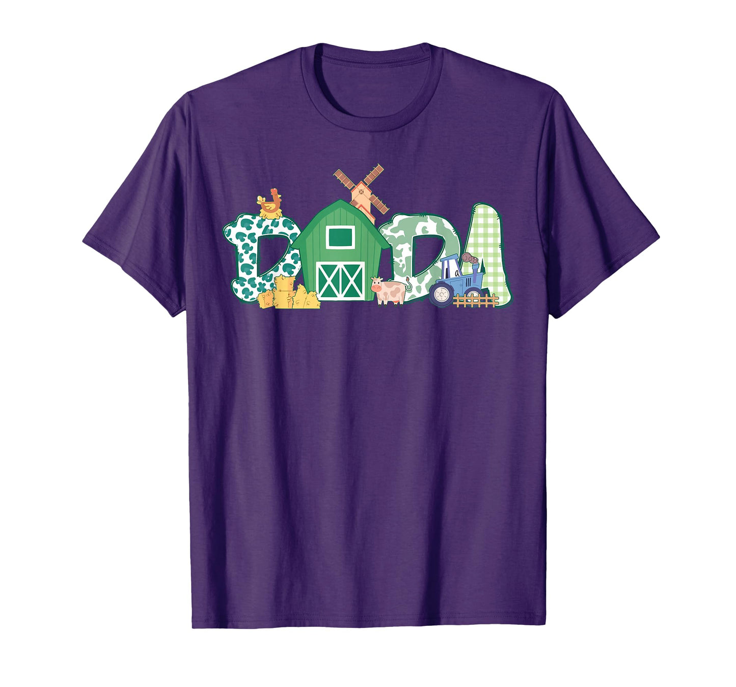Dada Farm Animal Birthday Family Matching Party Dad Father T-Shirt