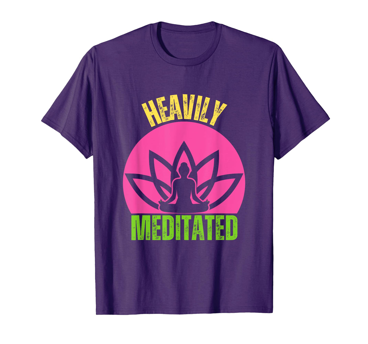 Heavily Meditated Spiritual Warrior Yoga Vintage Sunset T-Shirt