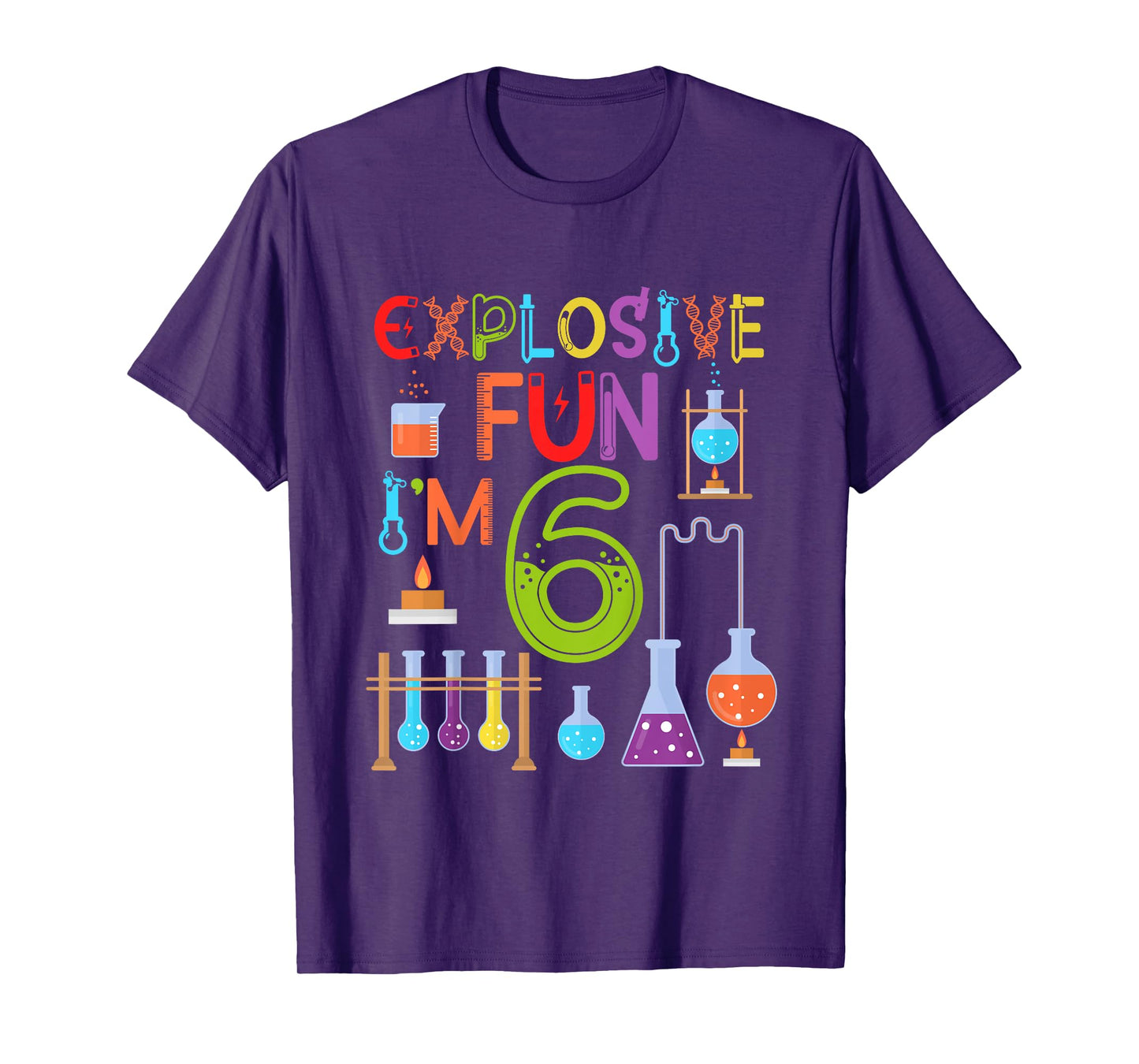 6th Science Birthday Party 6 Year Old Scientist Birthday T-Shirt