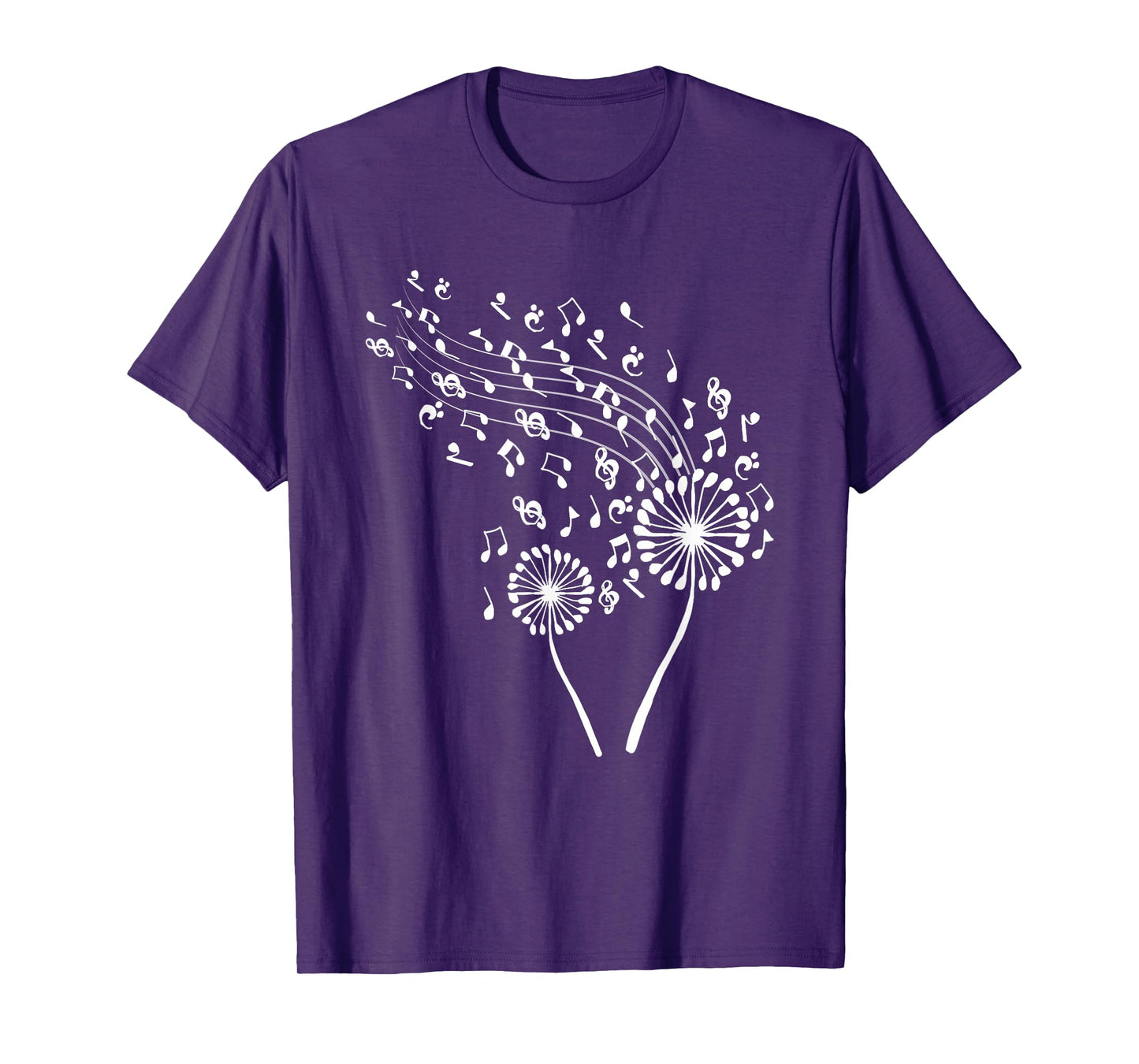 Music Note Dandelion Music Lover Men Women Musical Teacher T-Shirt