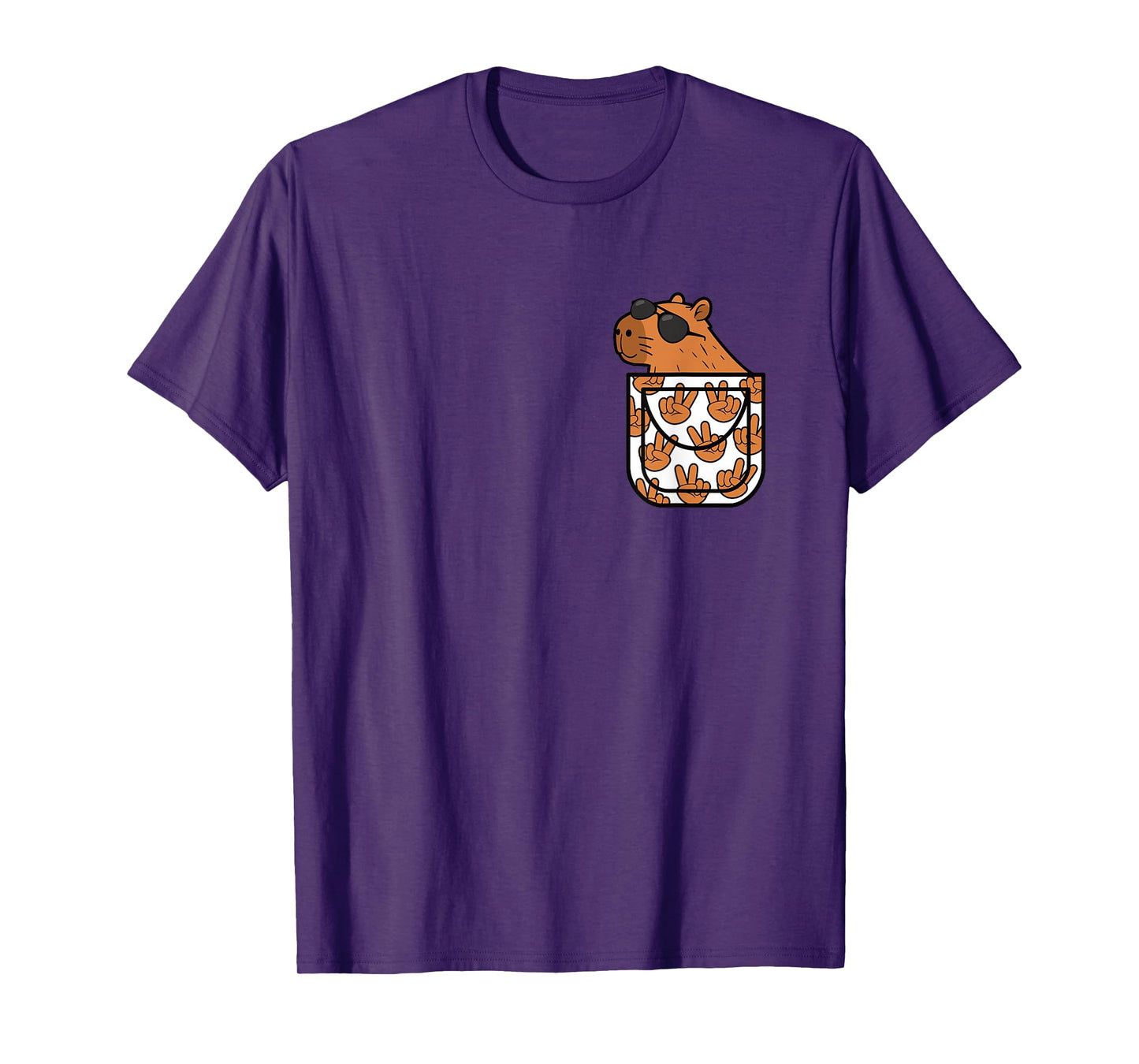 Funny Capybara Pocket Rodent Capybara Lover Men Women Kids T-Shirt