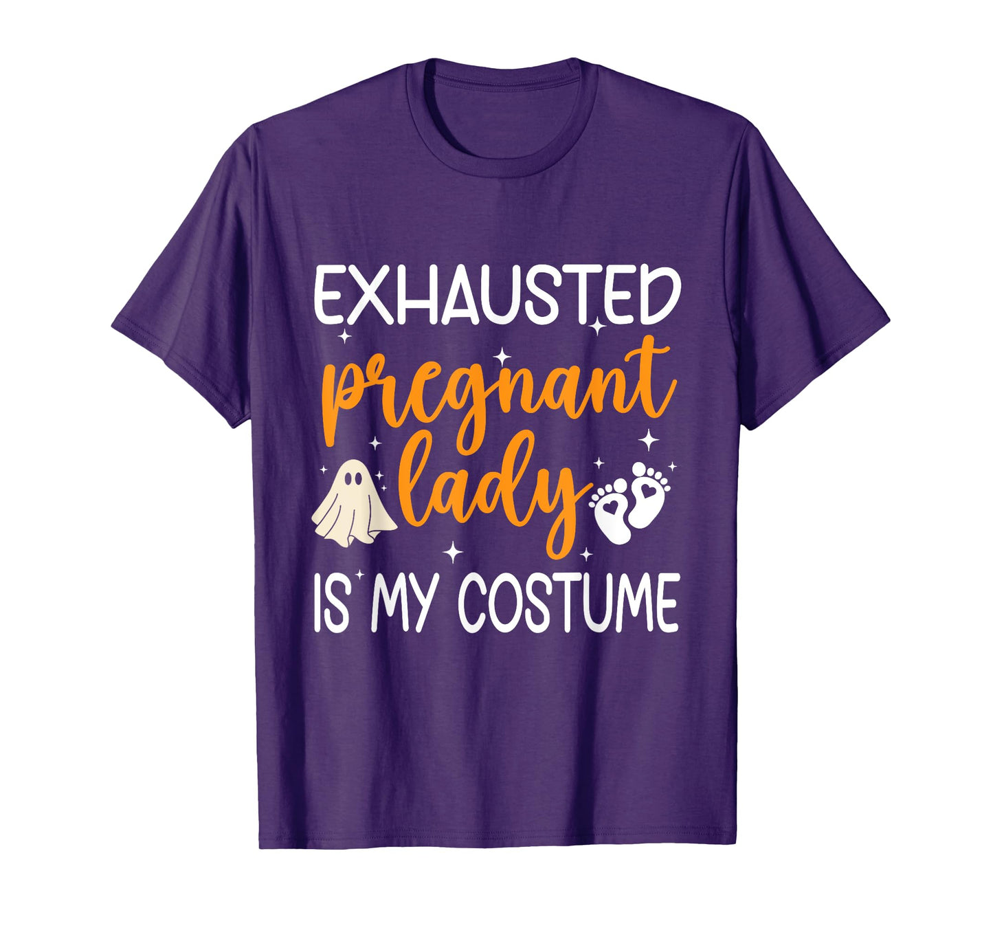 Exhausted Pregnant Lady Is My Costume Pregnancy Halloween T-Shirt