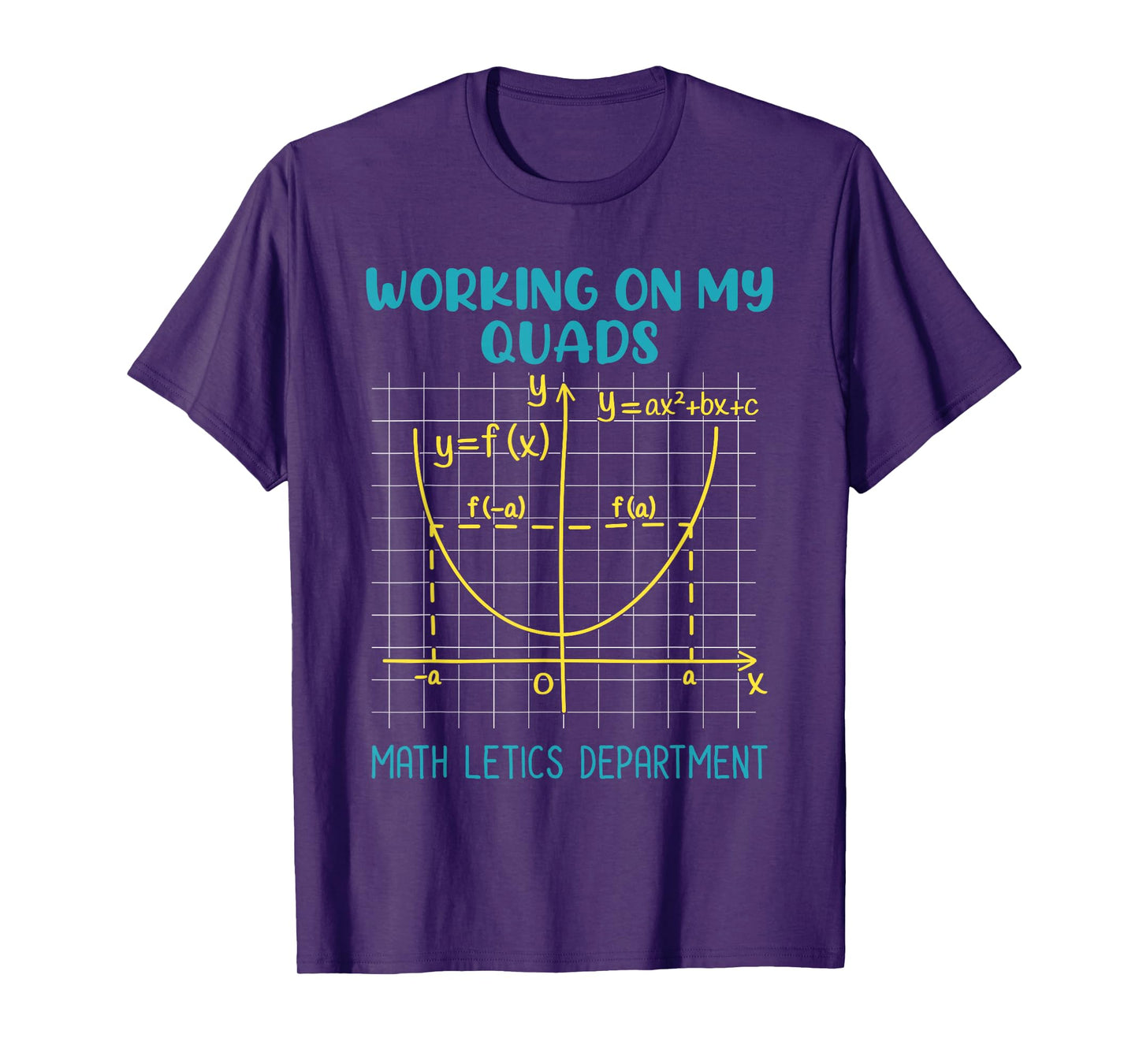 Mathletics Working On My Quads Funny Algebra Math Teacher T-Shirt