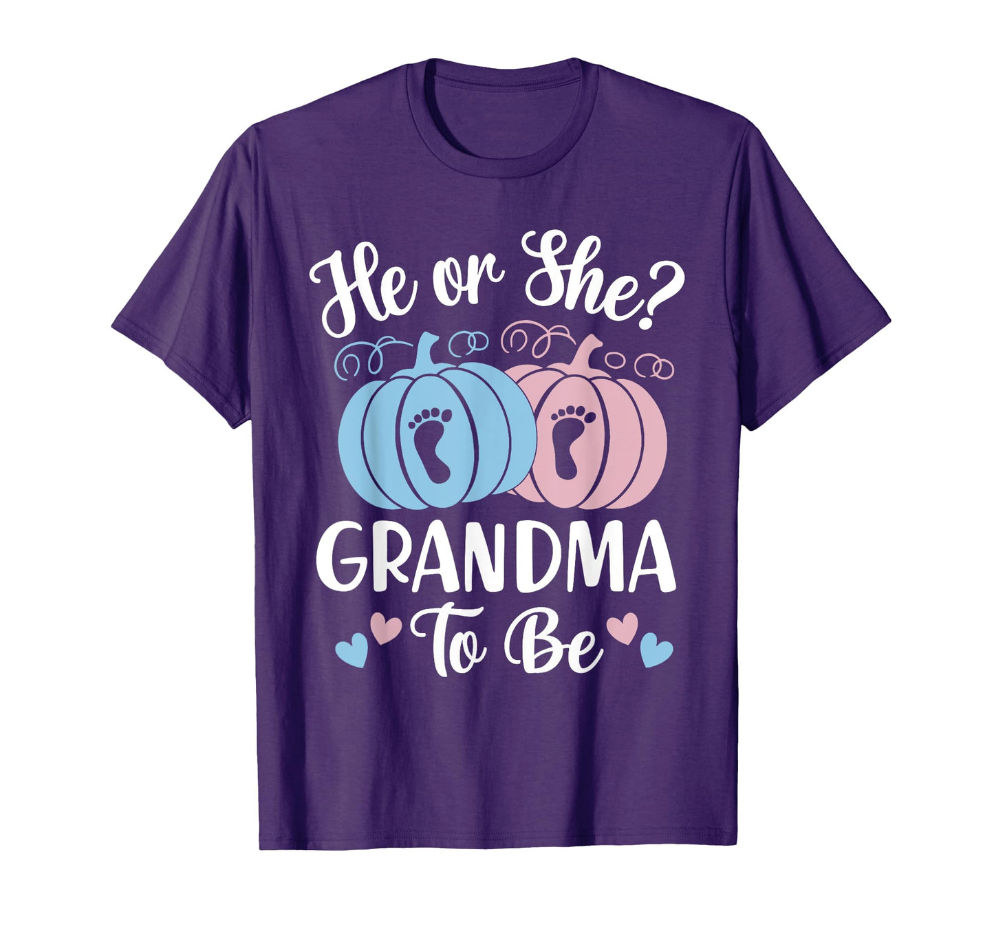 Halloween He or She Grandma to Be Pumpkin T-Shirt