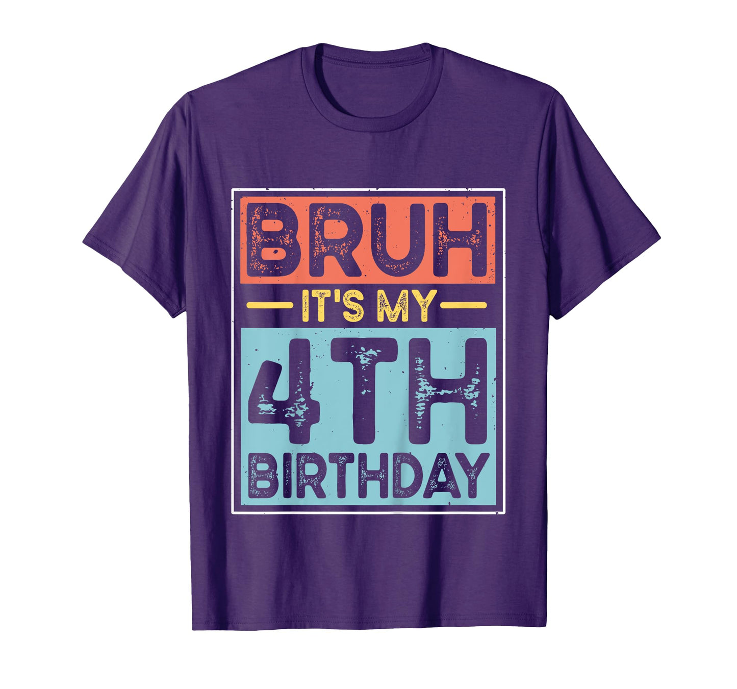 Bruh It's My 4th Birthday 4yr I'm 4 Year Old Birthday T-Shirt