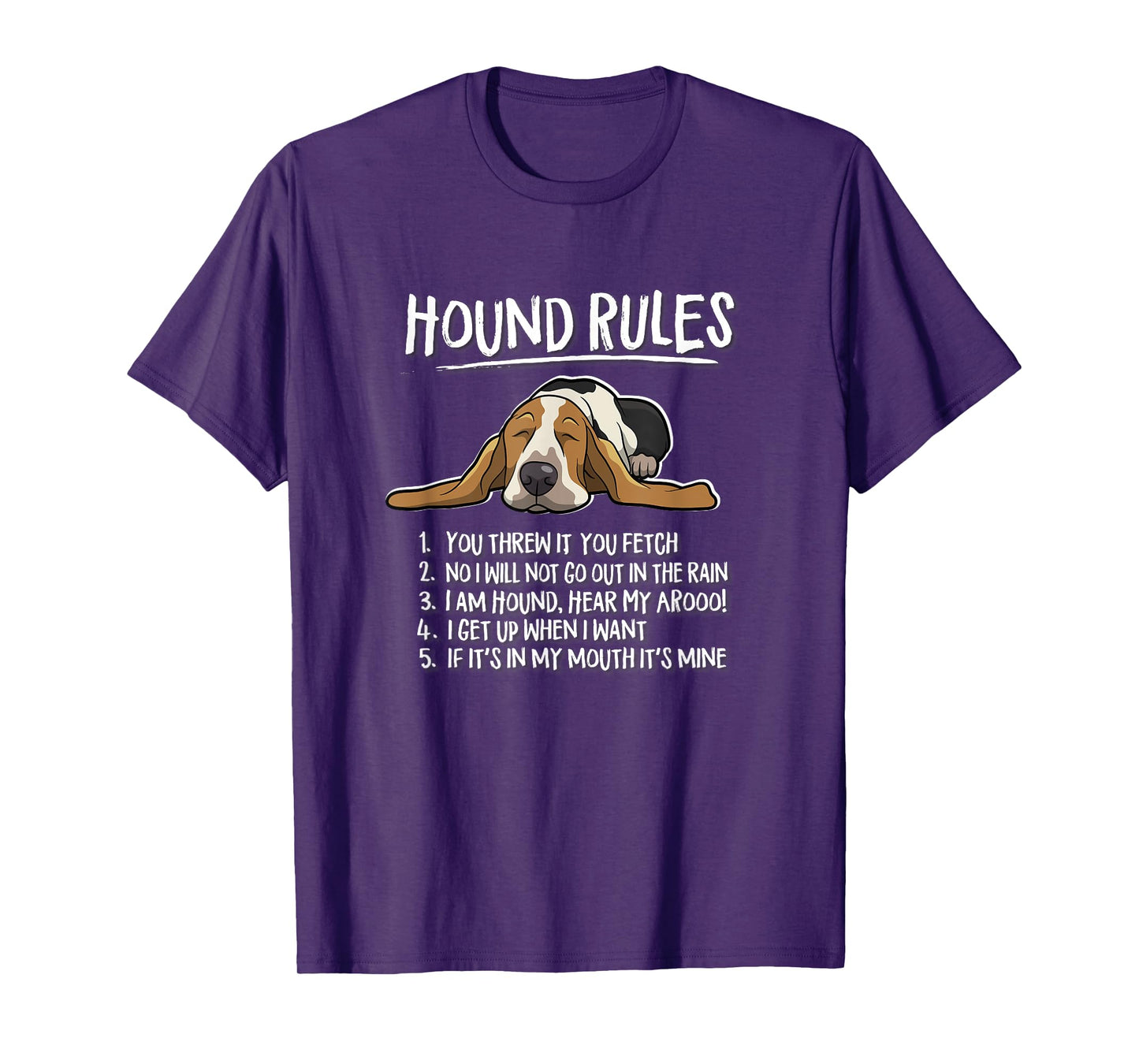 Cute Sleeping Nap Rules Basset Hound Lover T-Shirt