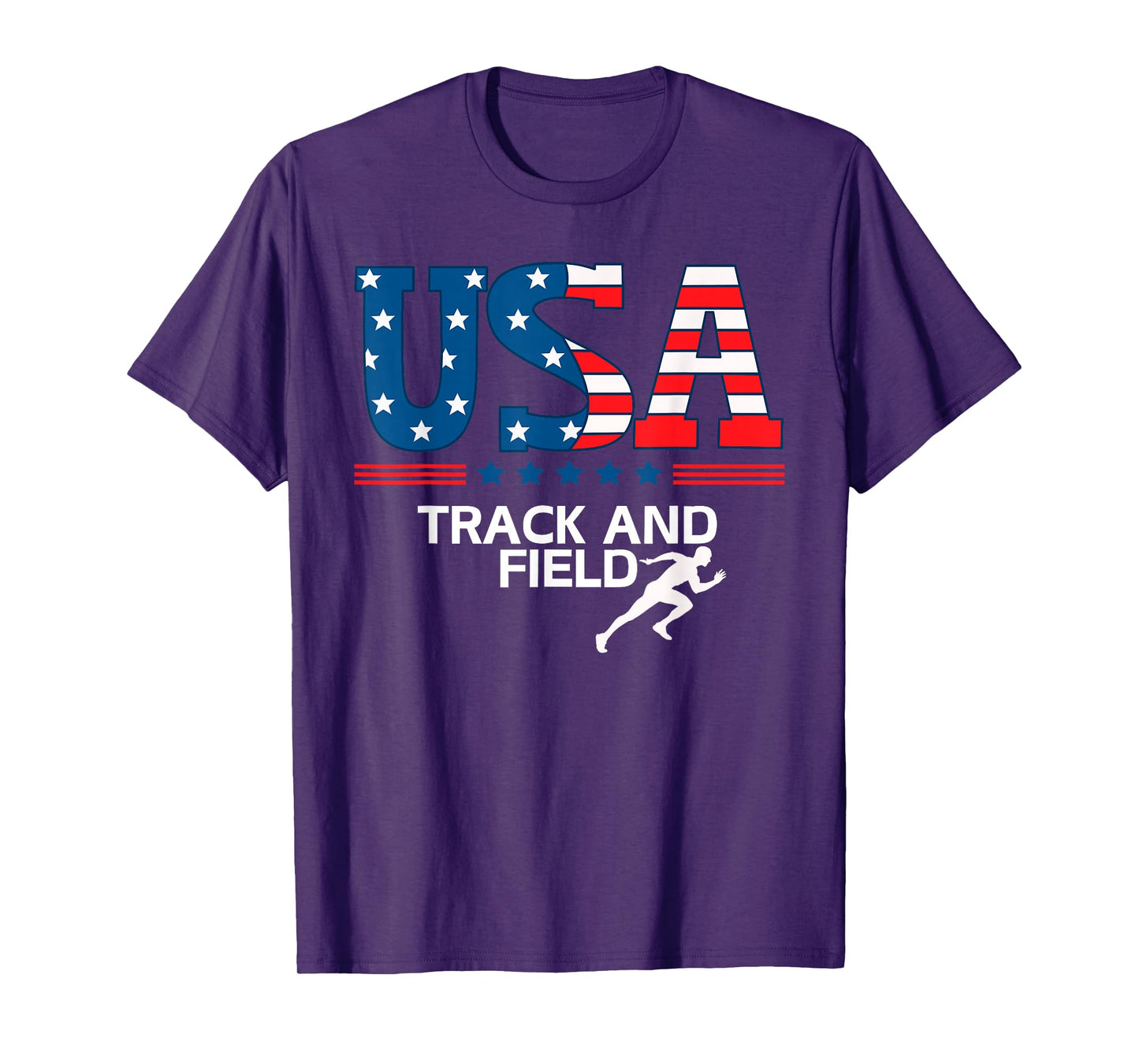 Track And Field United States Flag USA Sport Track And Field T-Shirt