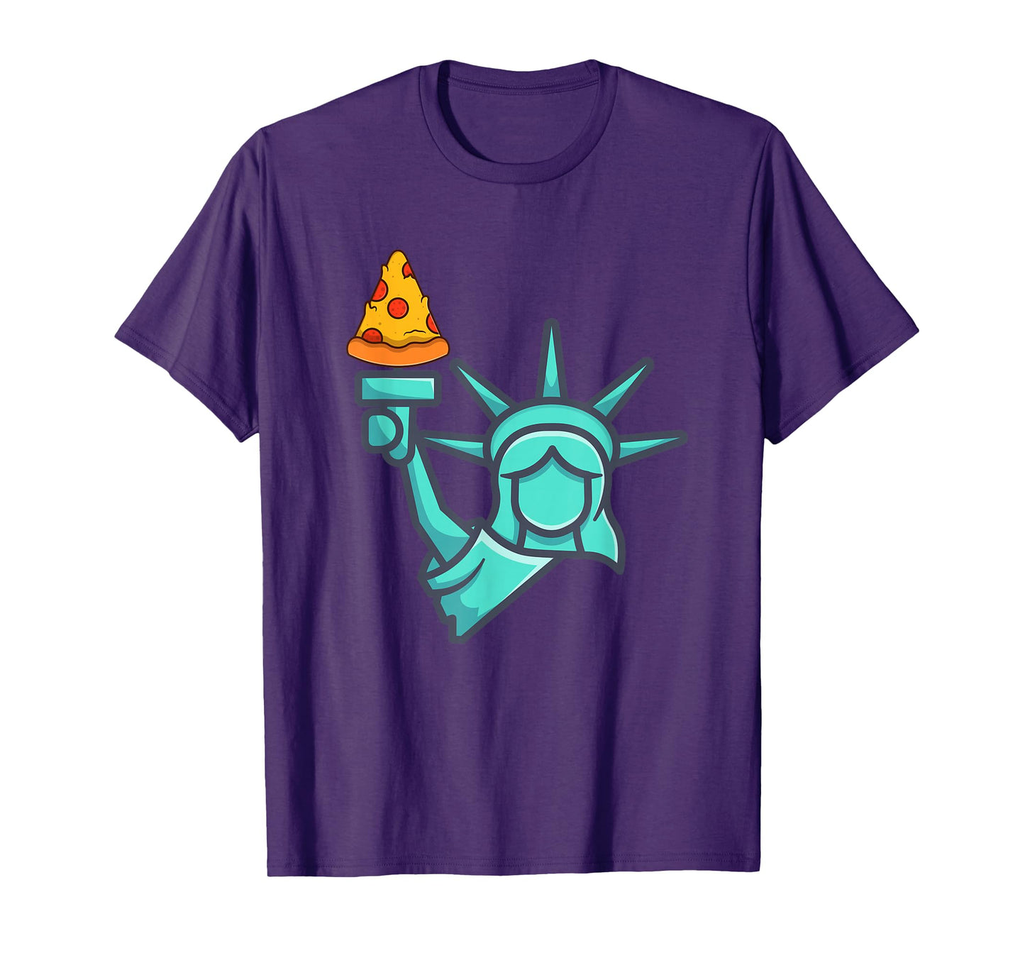Pizza Statue of Liberty New York City Famous Food Pizzas T-Shirt