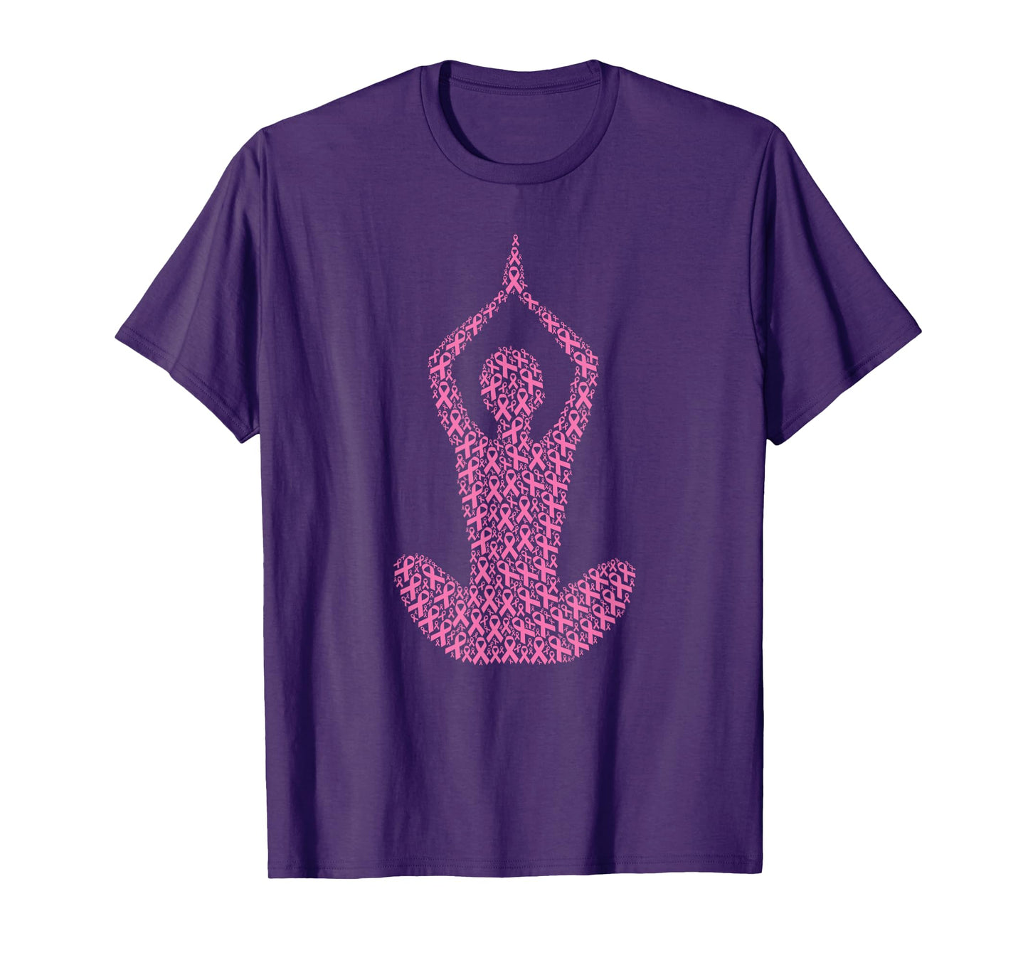 Breast Cancer Awareness Pink Ribbon & Survivor - Yoga Pose T-Shirt