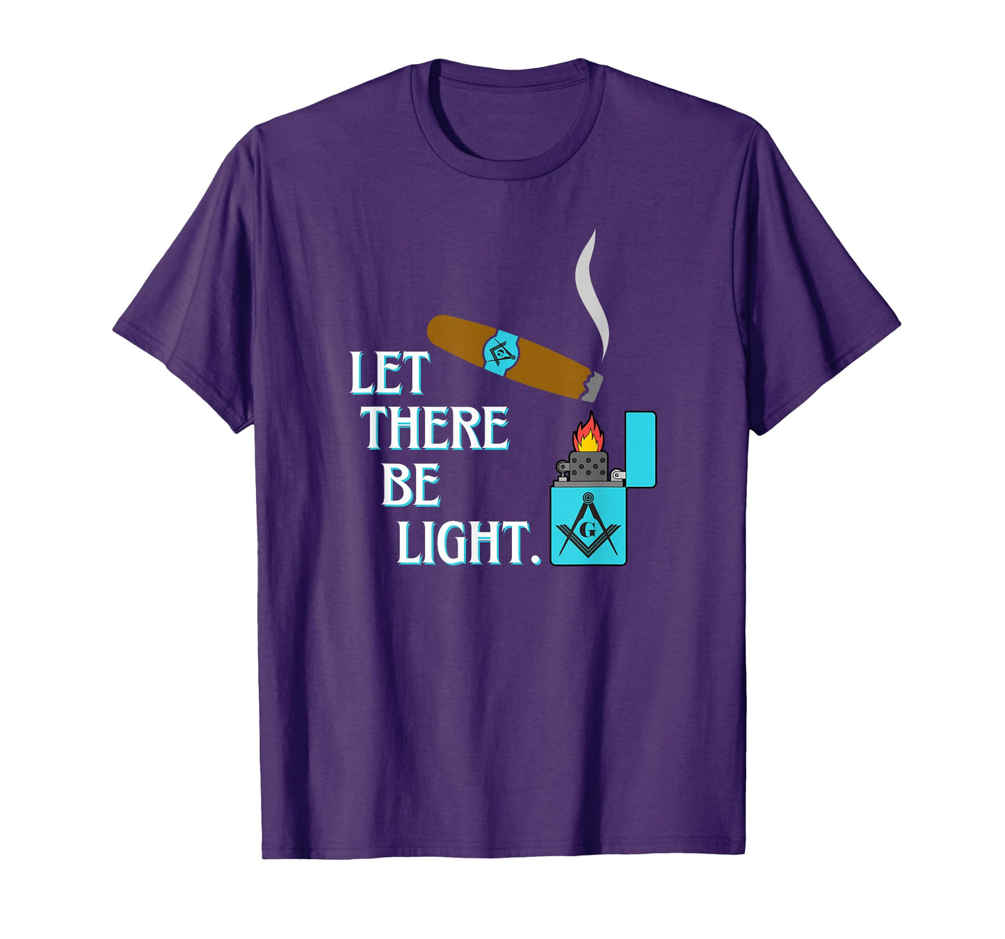 Let There Be Light Masonic Cigar Smoking Lounge Gear T-Shirt