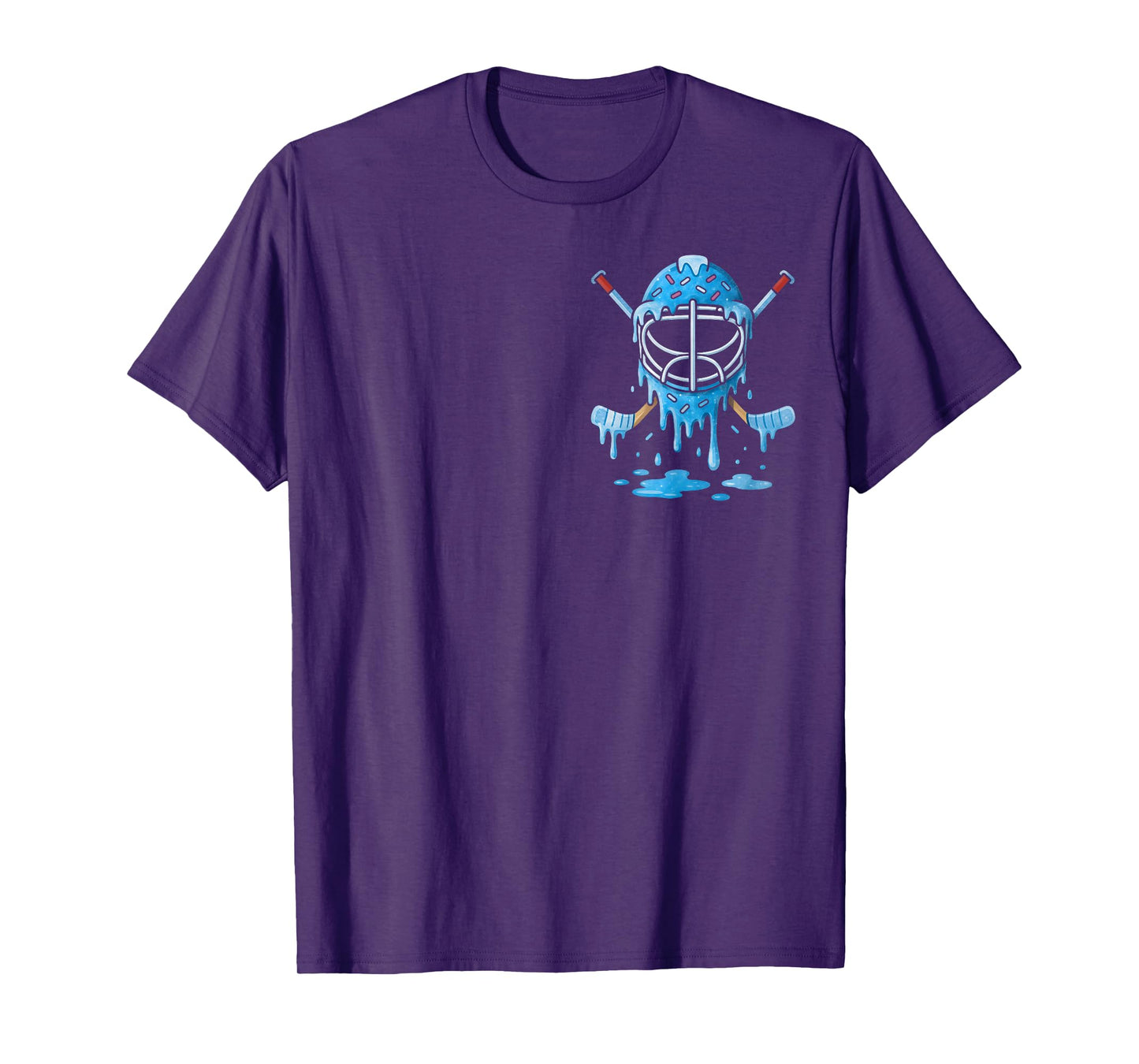 Hockey Ice Cream Drip Boys Girls Ice Hockey Youth Players T-Shirt