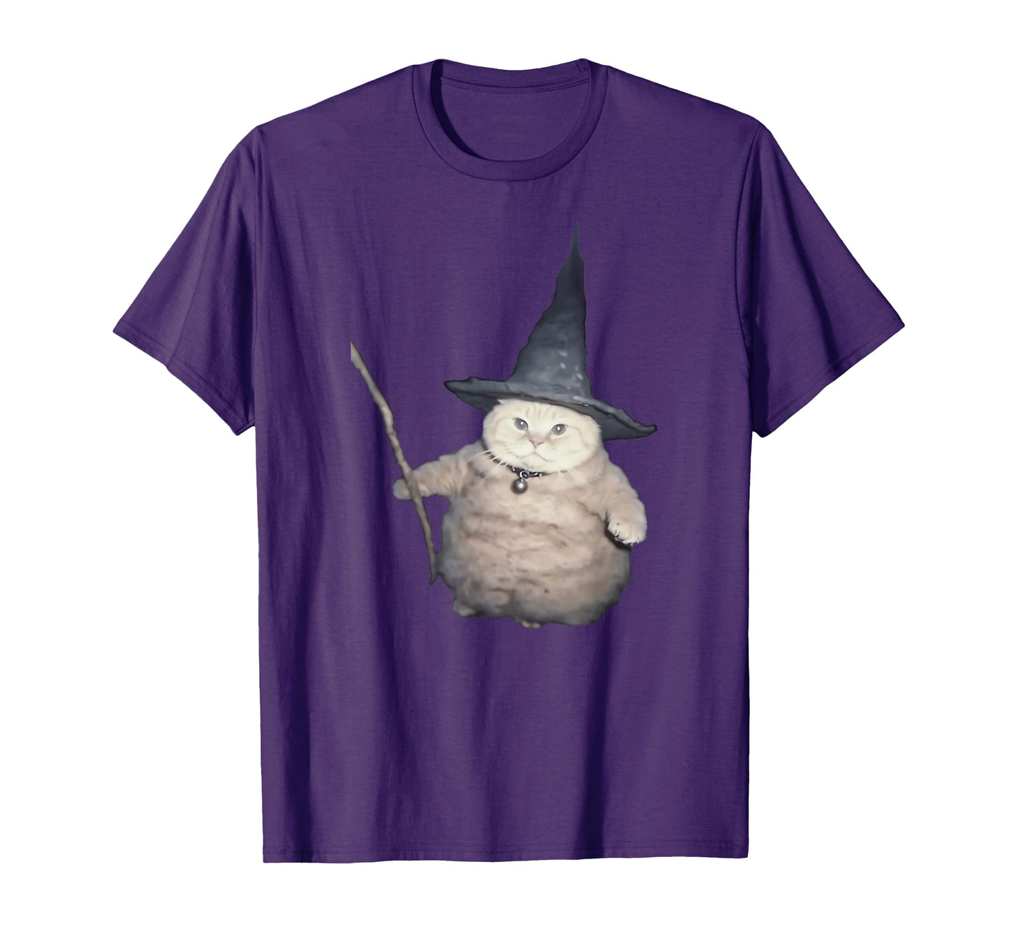 Cute Funny Wizard Cat Weird Kitten Cat Meme Spooky Halloween T-Shirt