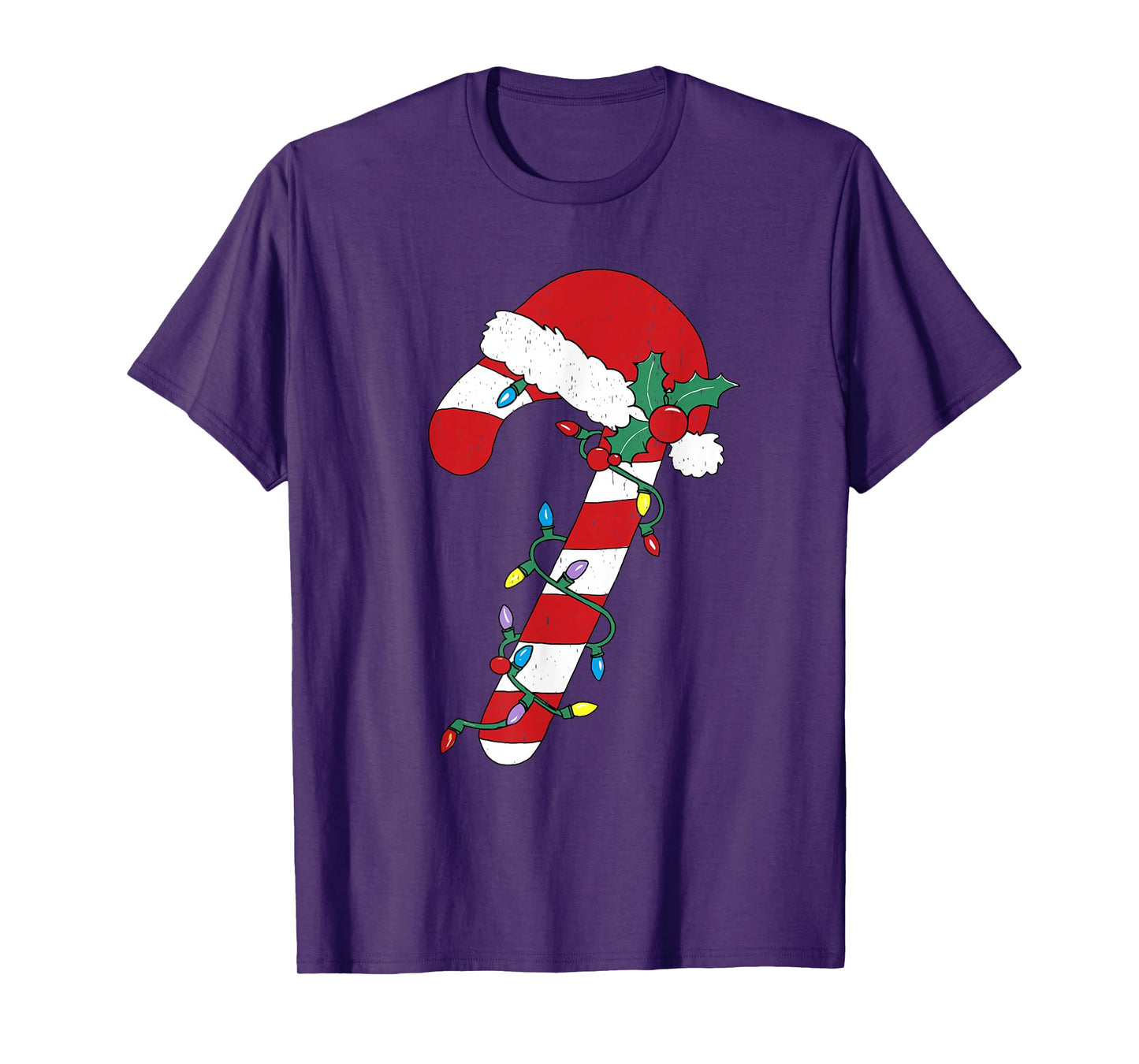 Christmas Candy Cane Santa Xmas Kids Toddler Youth Women Men T-Shirt