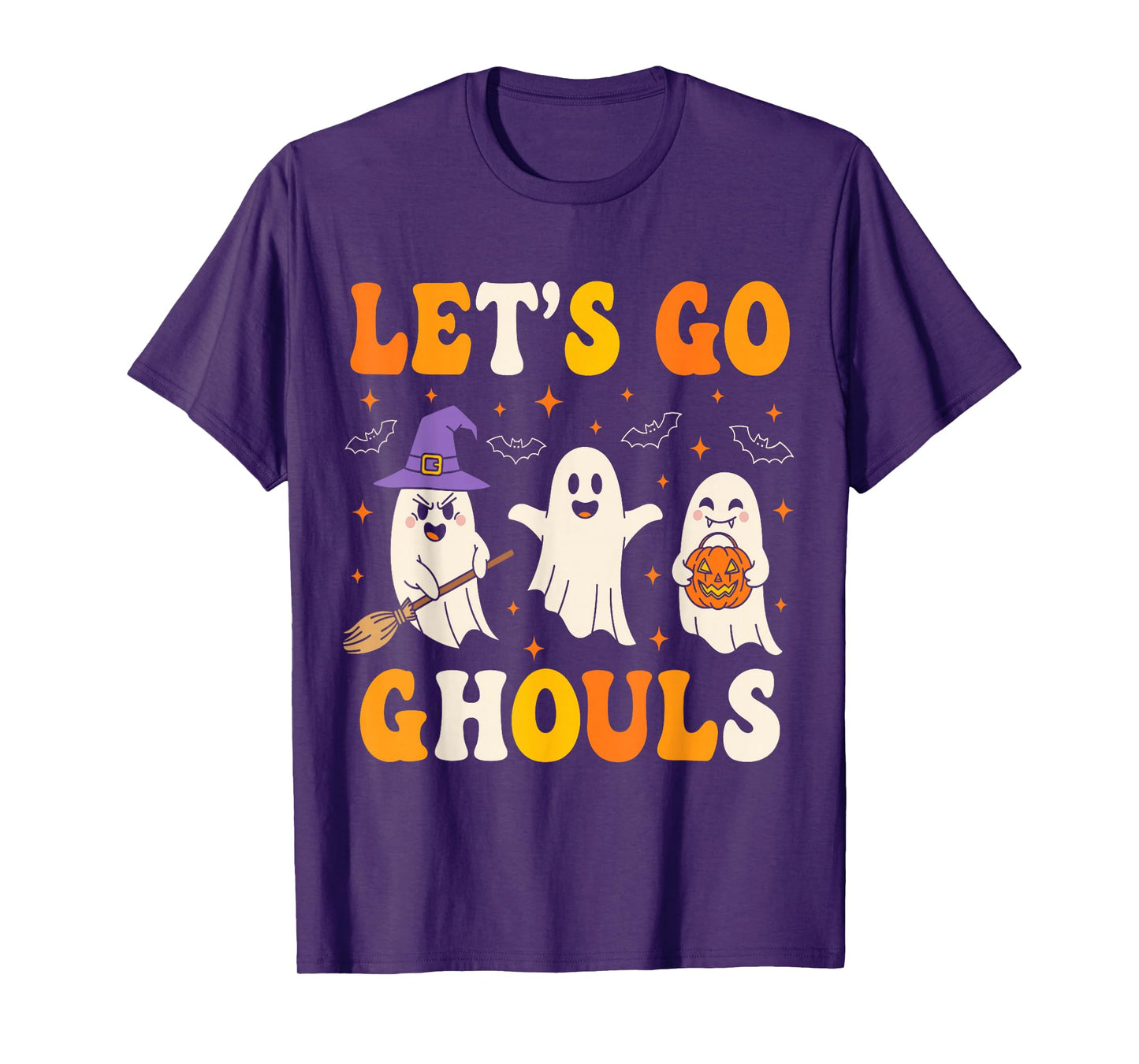 Let's Go Ghouls Halloween Ghost Costume Toddler Boy Girl Kid T-Shirt