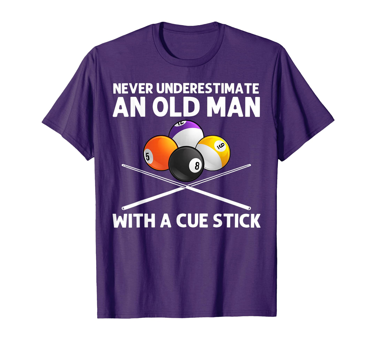 Best Billiard Art For Grandpa Men Billiard Lover Pool Player T-Shirt