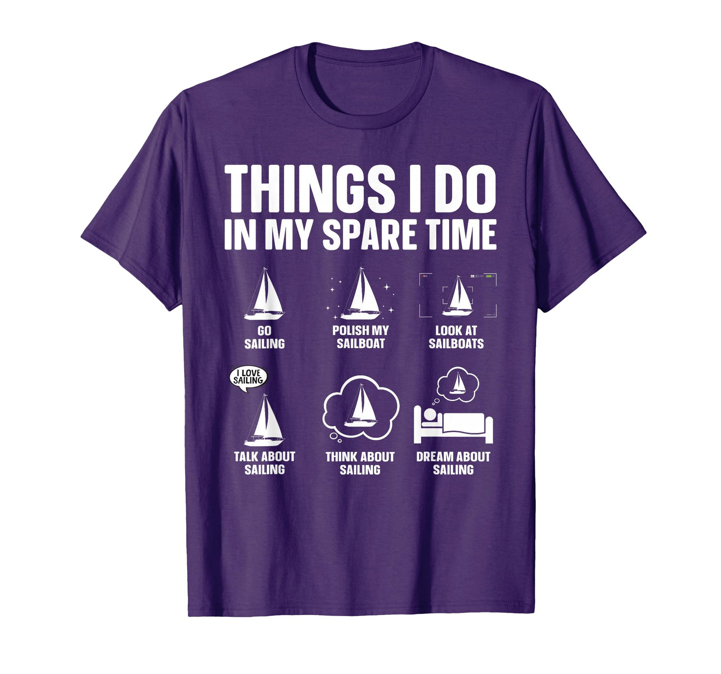 Funny Sailing Art for Men Women Sailing Lover Sail Boat T-Shirt