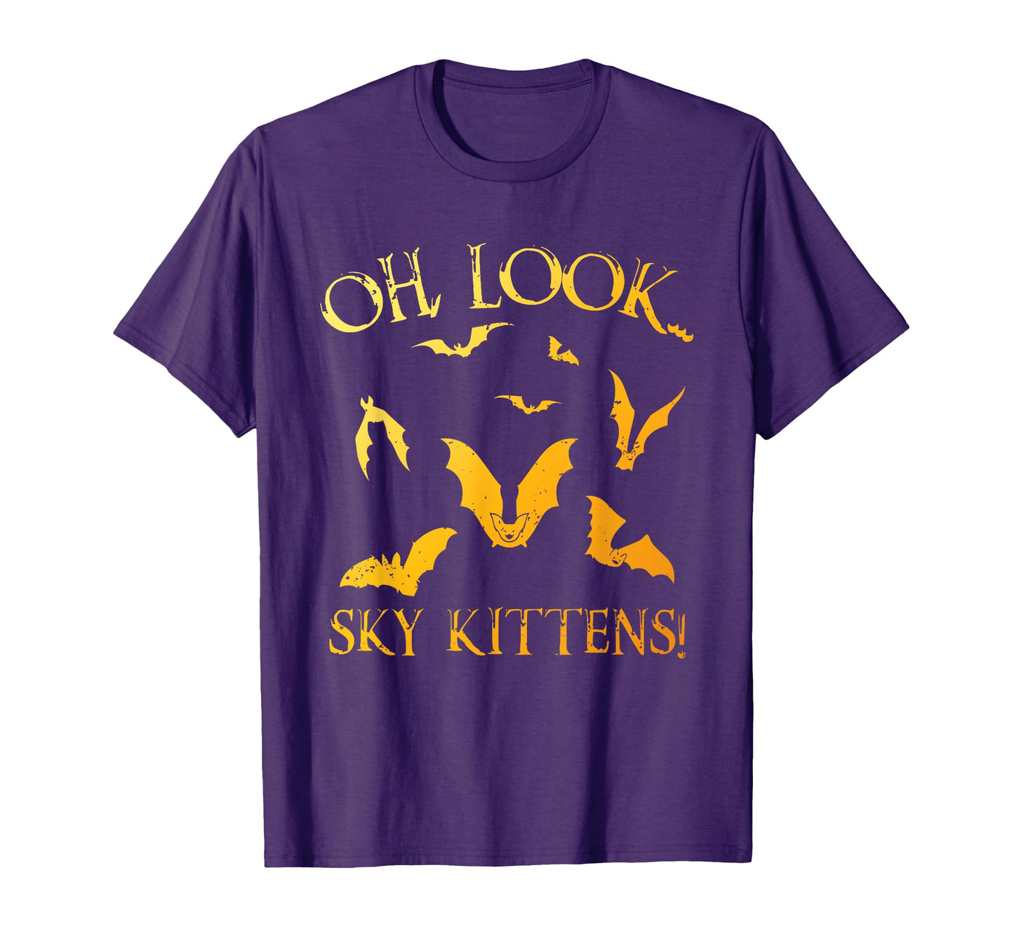 Funny Bat Art For Men Women Kids Sky Kitten Bat Lovers T-Shirt