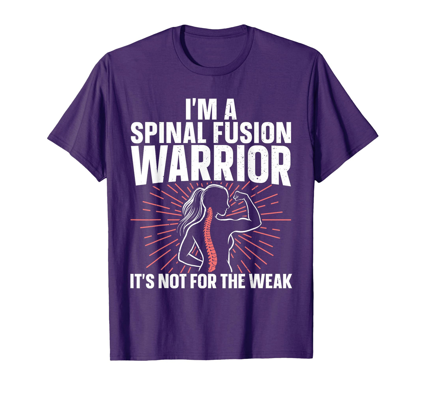 Spinal Fusion Art for Women Girls Scoliosis Spine Surgery T-Shirt