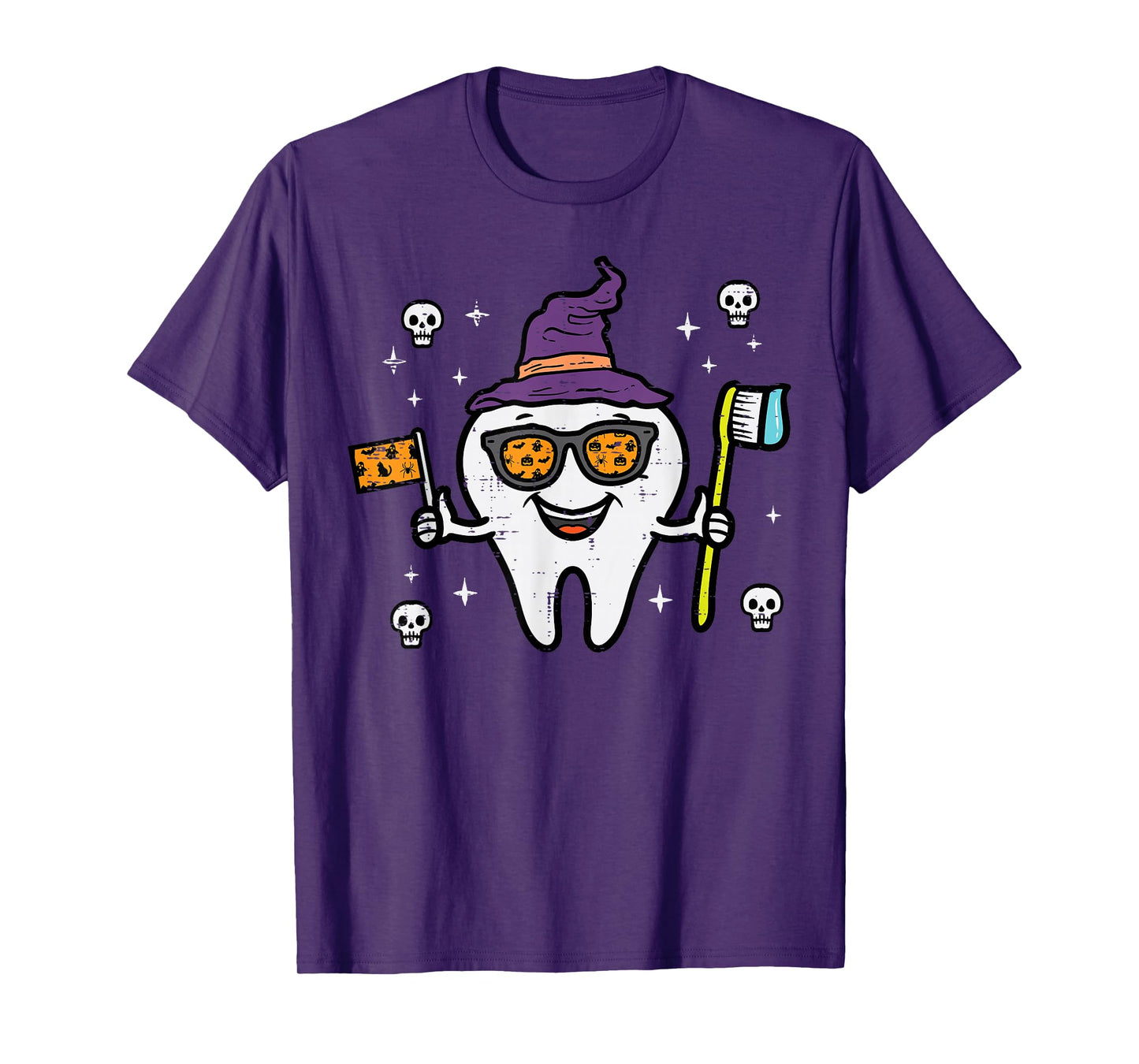 Halloween Dentist Tooth Teeth Dental Costume Women Men Kids T-Shirt