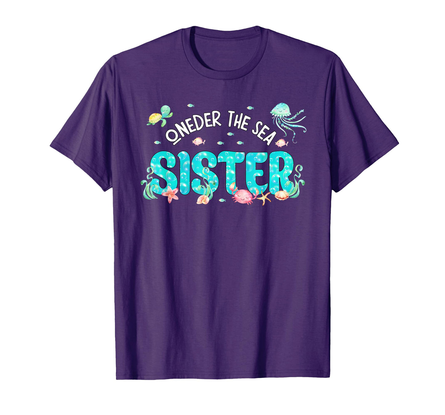 Under Sea Sister Birthday Girl Boy Matching Family Party T-Shirt