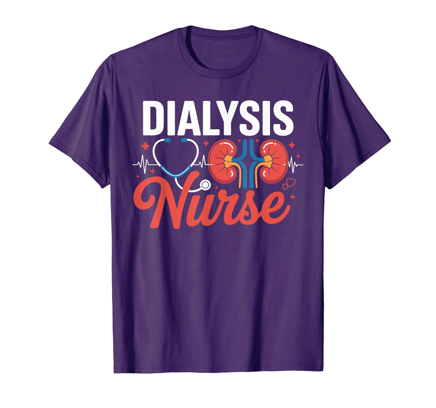 Dialysis Nurse Nephrology Heart Technician Gifts Men Women T-Shirt