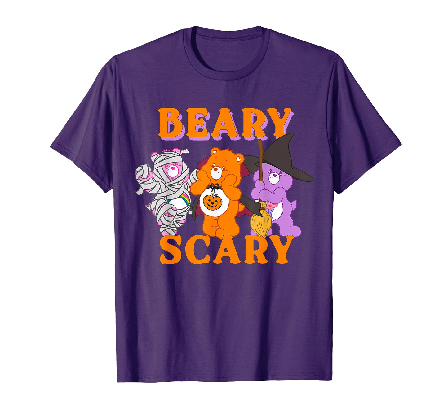 Care Bears Beary Scary Halloween Orange Font T-Shirt