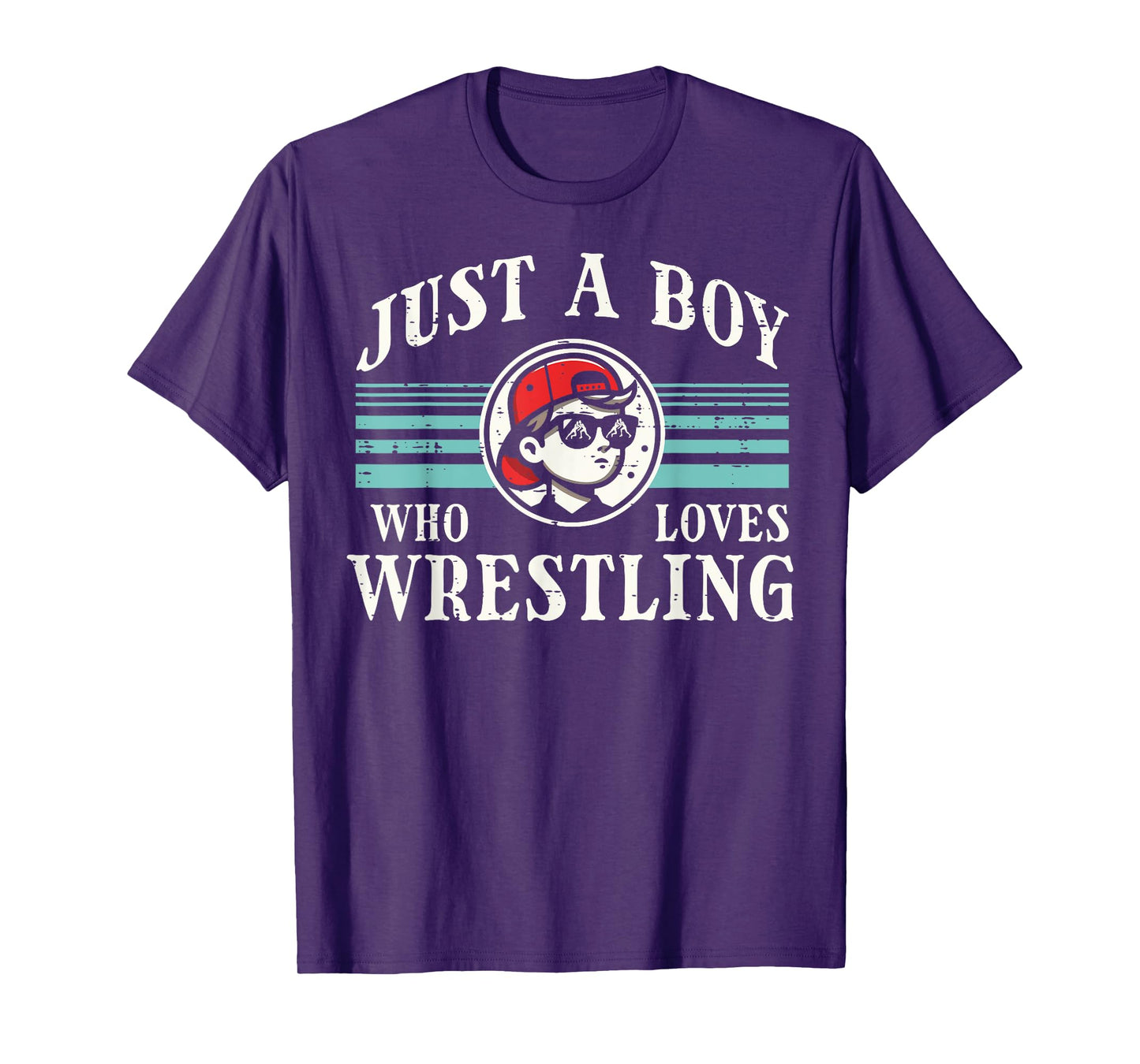 Boy Who Loves Wrestling Wrestler Boys Kids Youth Teen Men T-Shirt