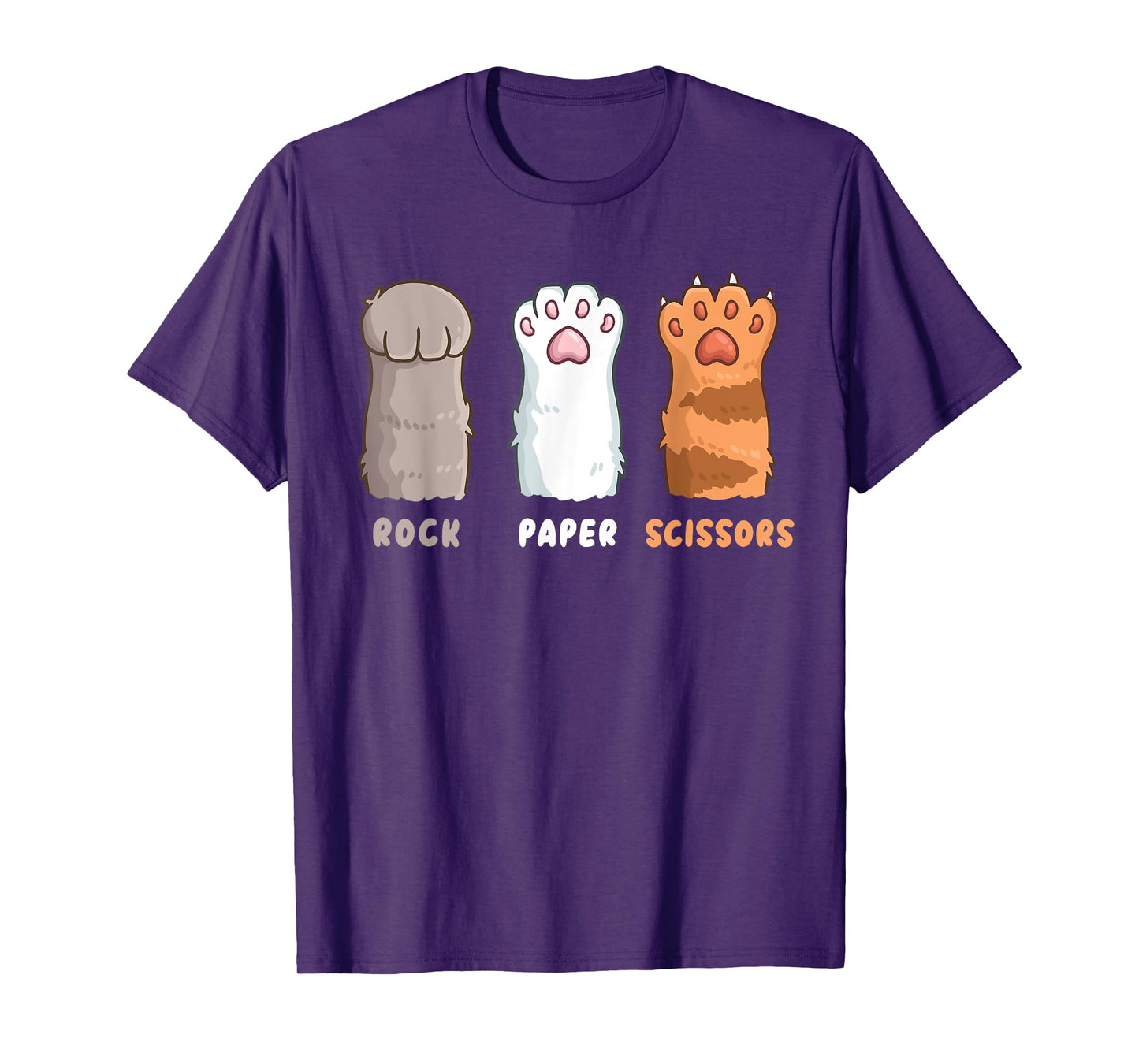 Cat Lover Cat Owner Funny Cat Rock Paper Scissors T-Shirt for Men Women Girls Kids