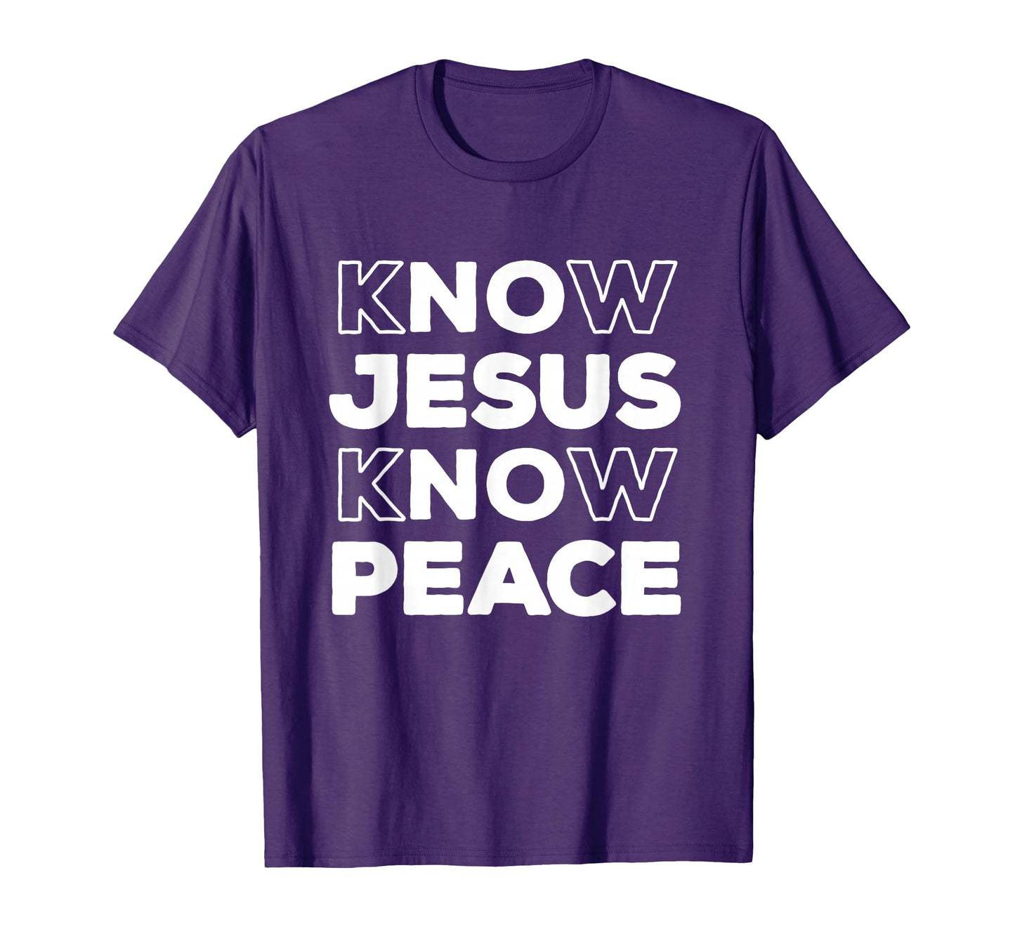 Know Jesus Know Peace Christian Faith Church Inspirational T-Shirt