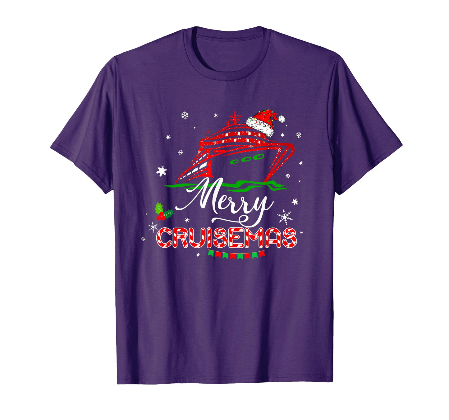Funny Family Cruise Christmas Merry Cruisemas Boat Trip Xmas T-Shirt