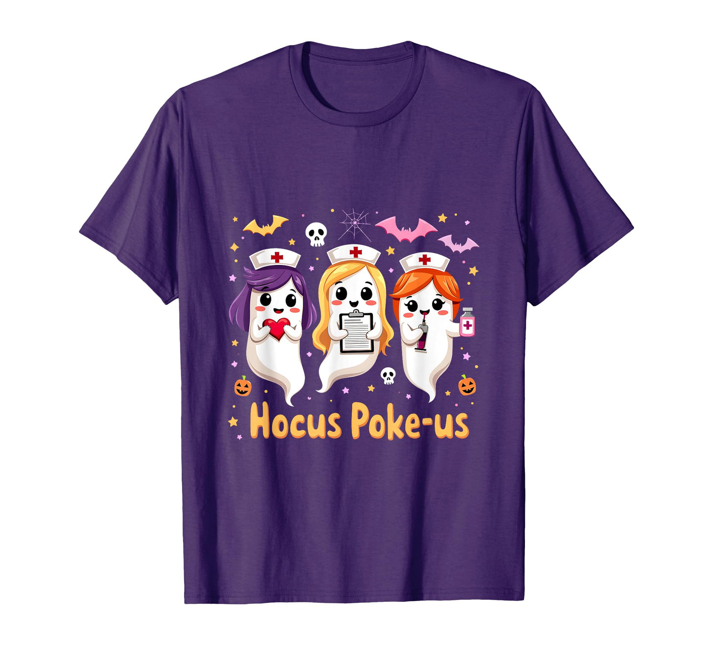 Funny Halloween Nurse Nursing Hocus Poke-Us Witches Nurse T-Shirt