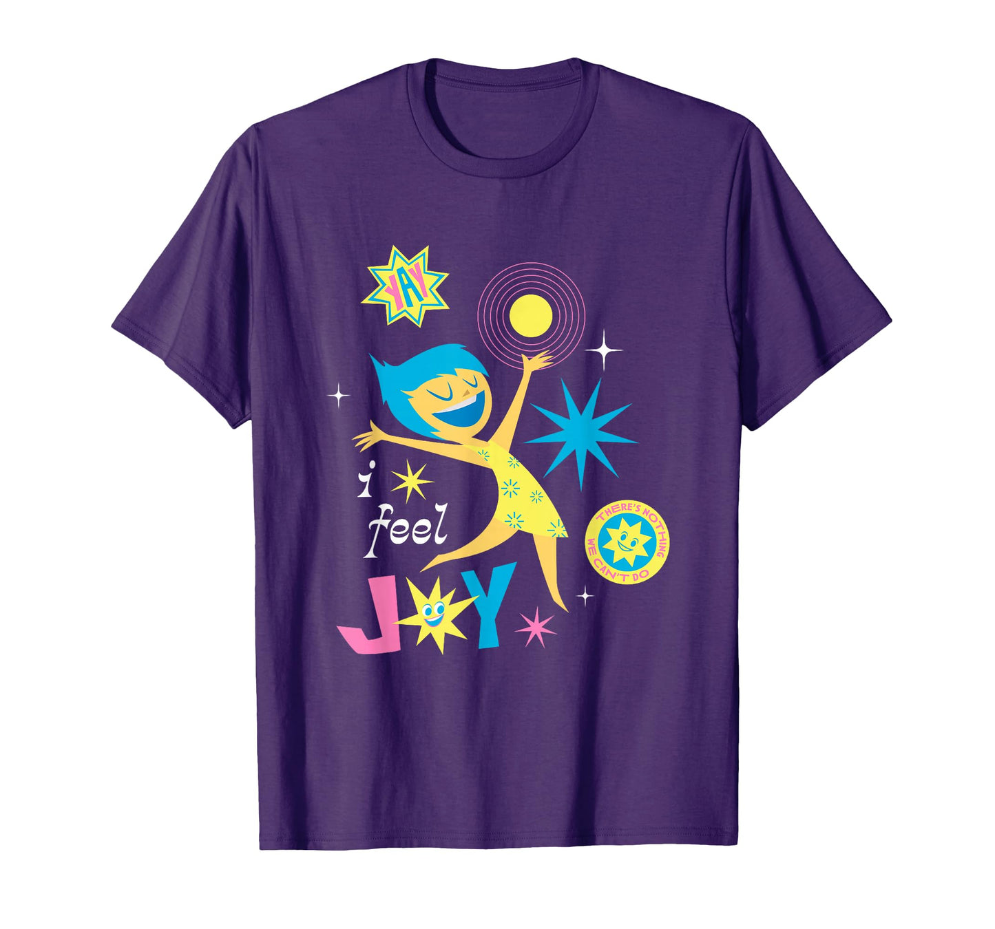 Disney Pixar Inside Out 2 Yay! I Feel Joy Vintage Logo T-Shirt