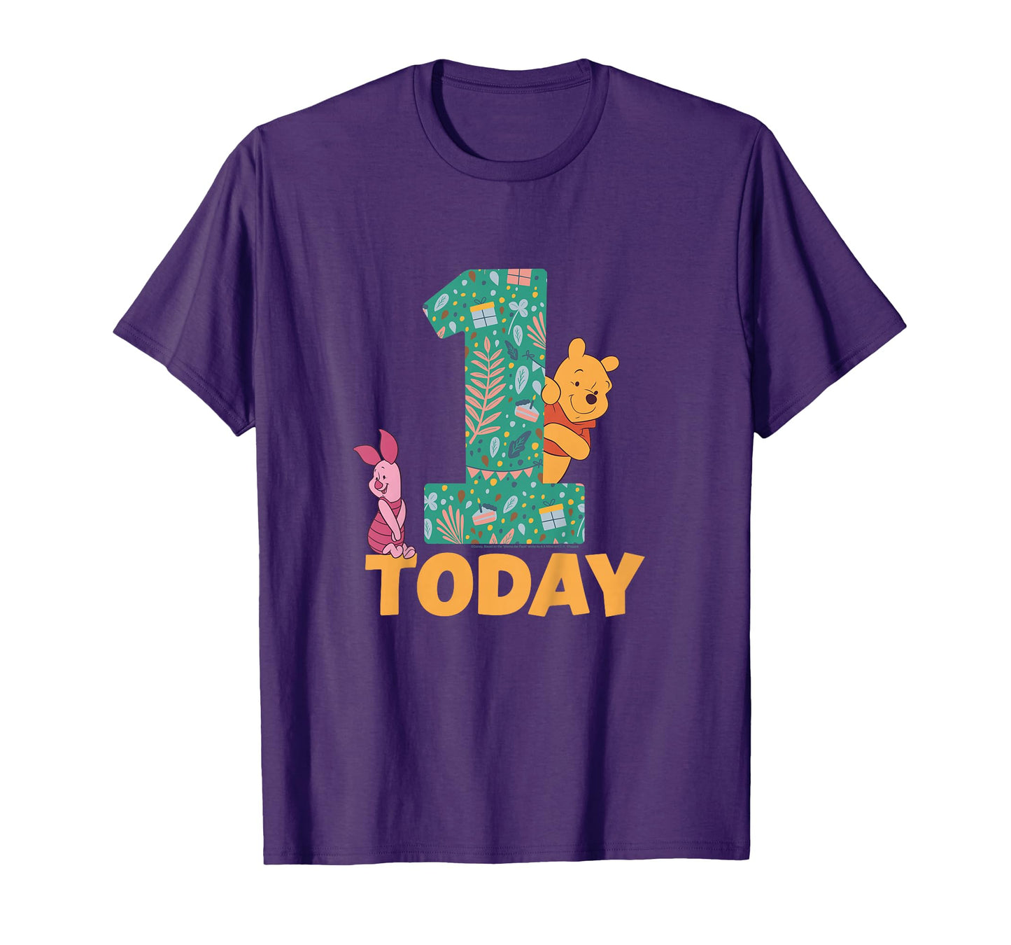 Disney Winnie the Pooh & Piglet Birthday 1 Year Old Today T-Shirt
