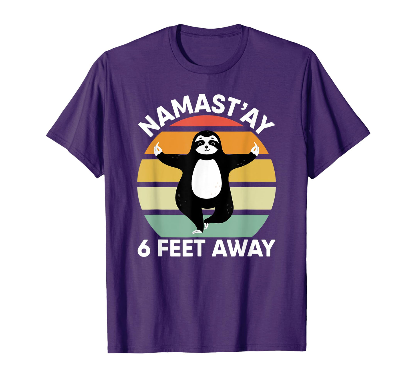 Namastay 6 Feet Away Sloth Shirt Kids Social Distancing 2020 T-Shirt