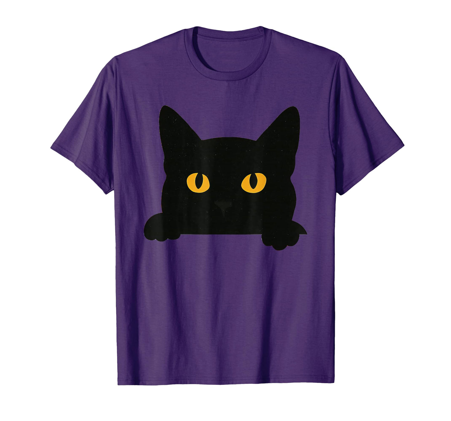 Funny Black Cat Peaking T-Shirt