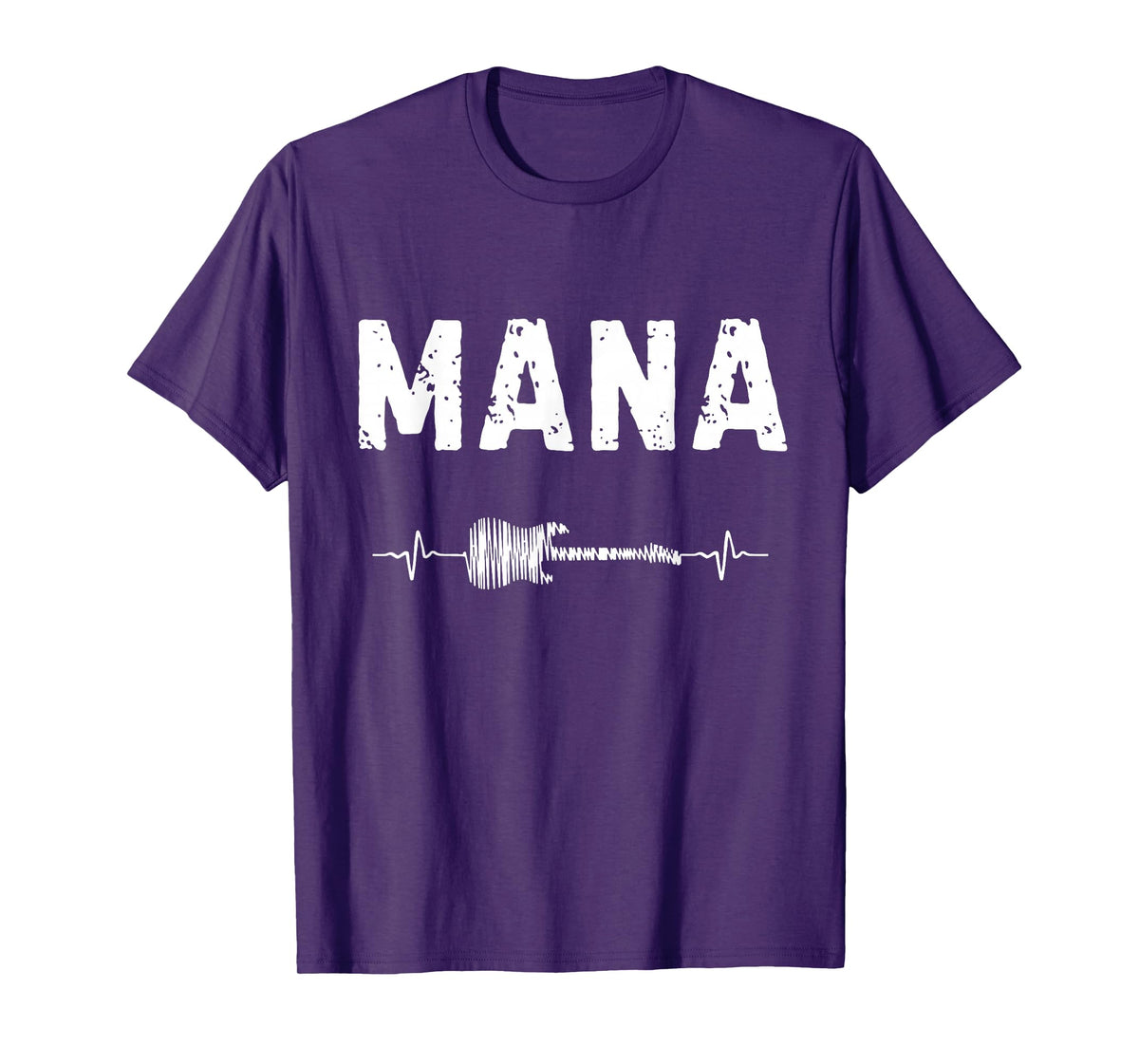 Mana Guitar Heartbeat Music Guitarist Retro Vintage T-Shirt